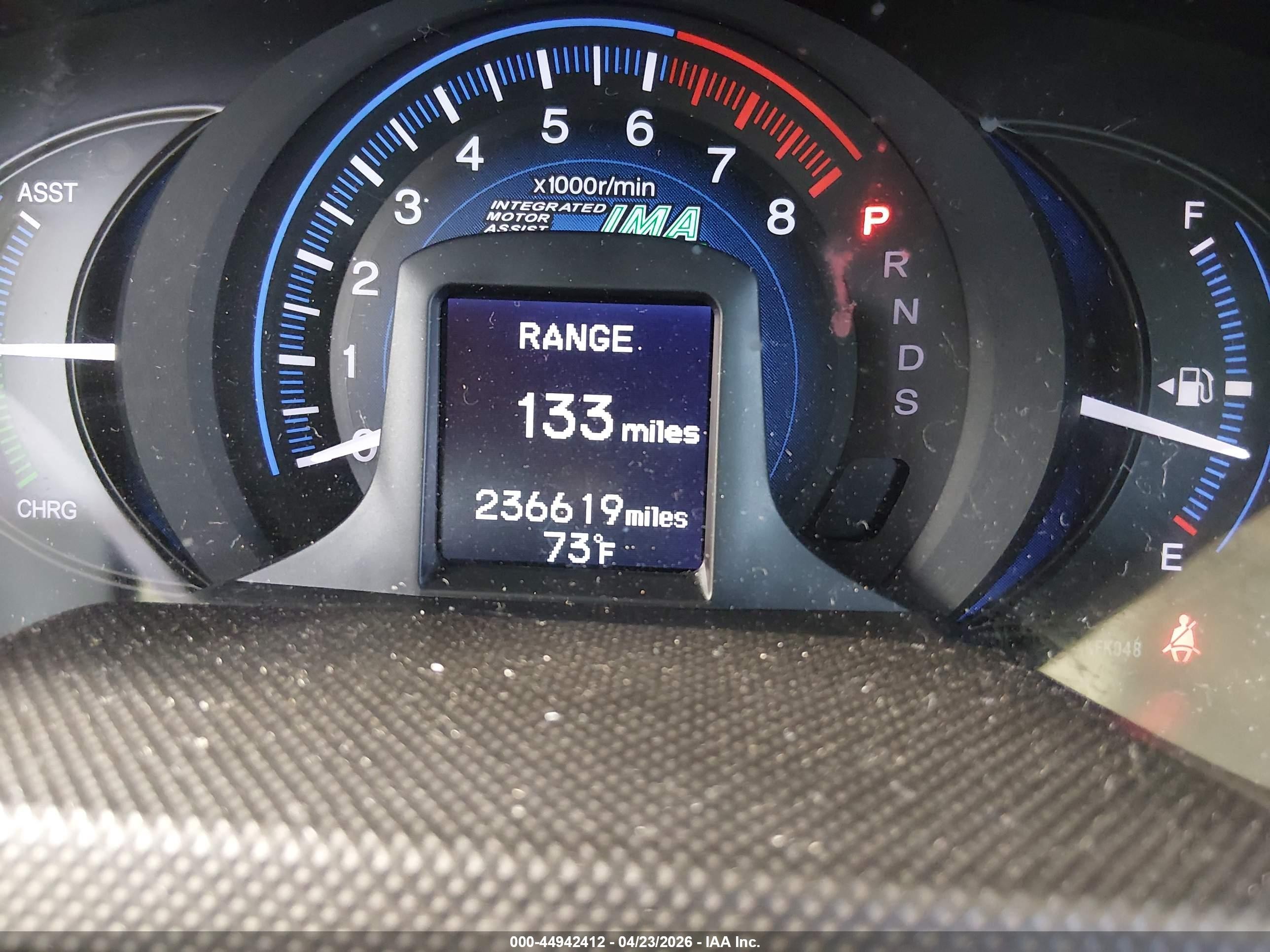 2012 Honda Insight Ex Gray vin: JHMZE2H72CS001700