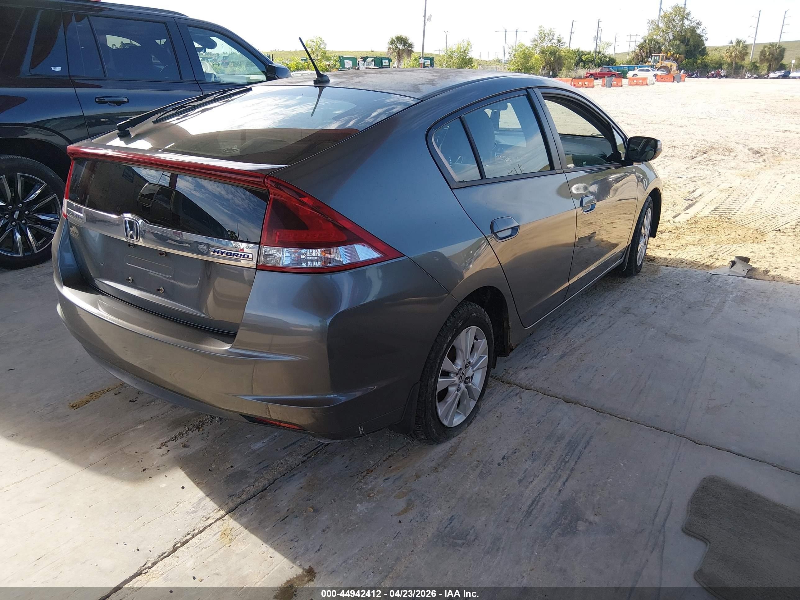 2012 Honda Insight Ex Gray vin: JHMZE2H72CS001700