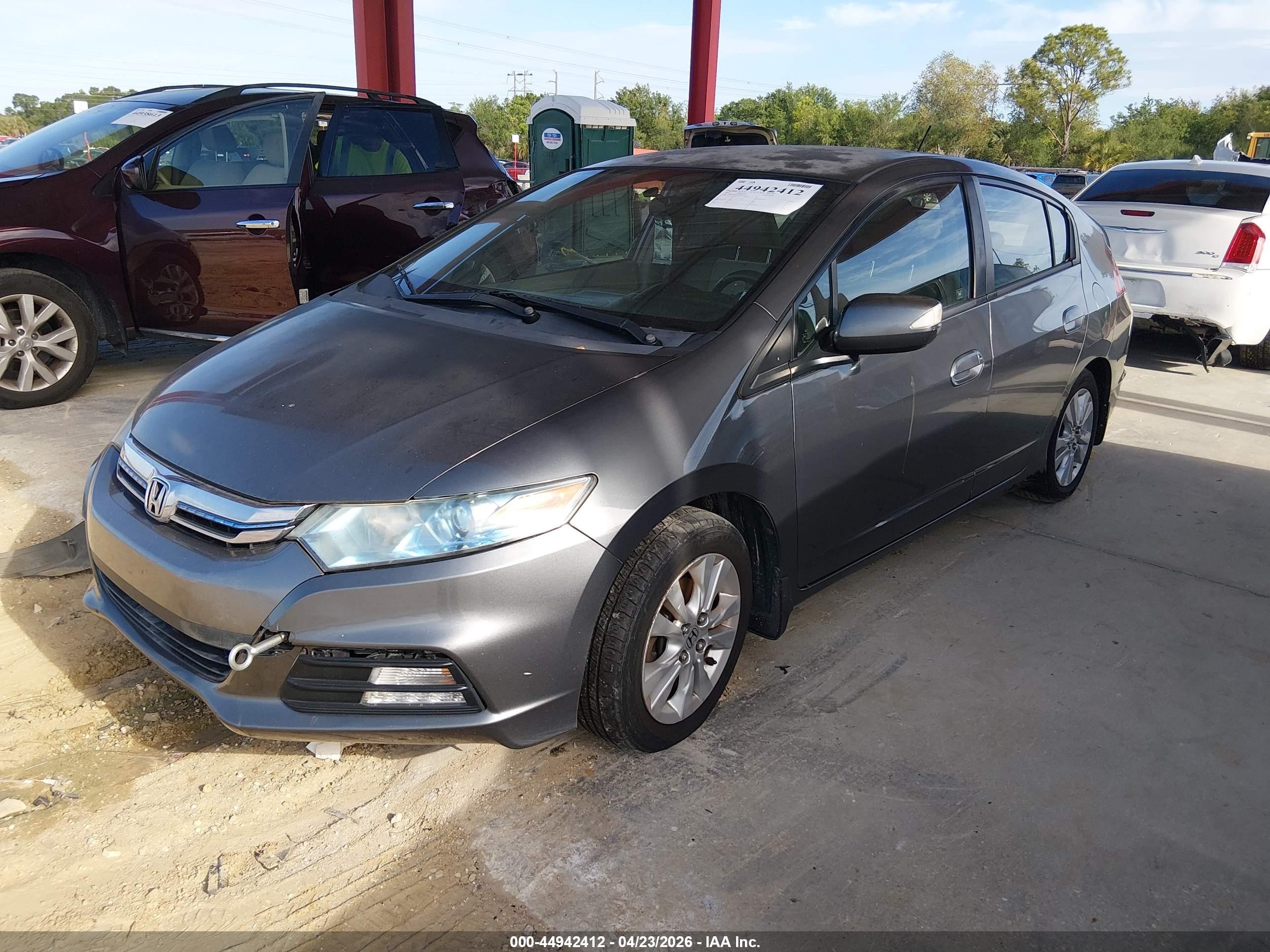 2012 Honda Insight Ex Gray vin: JHMZE2H72CS001700