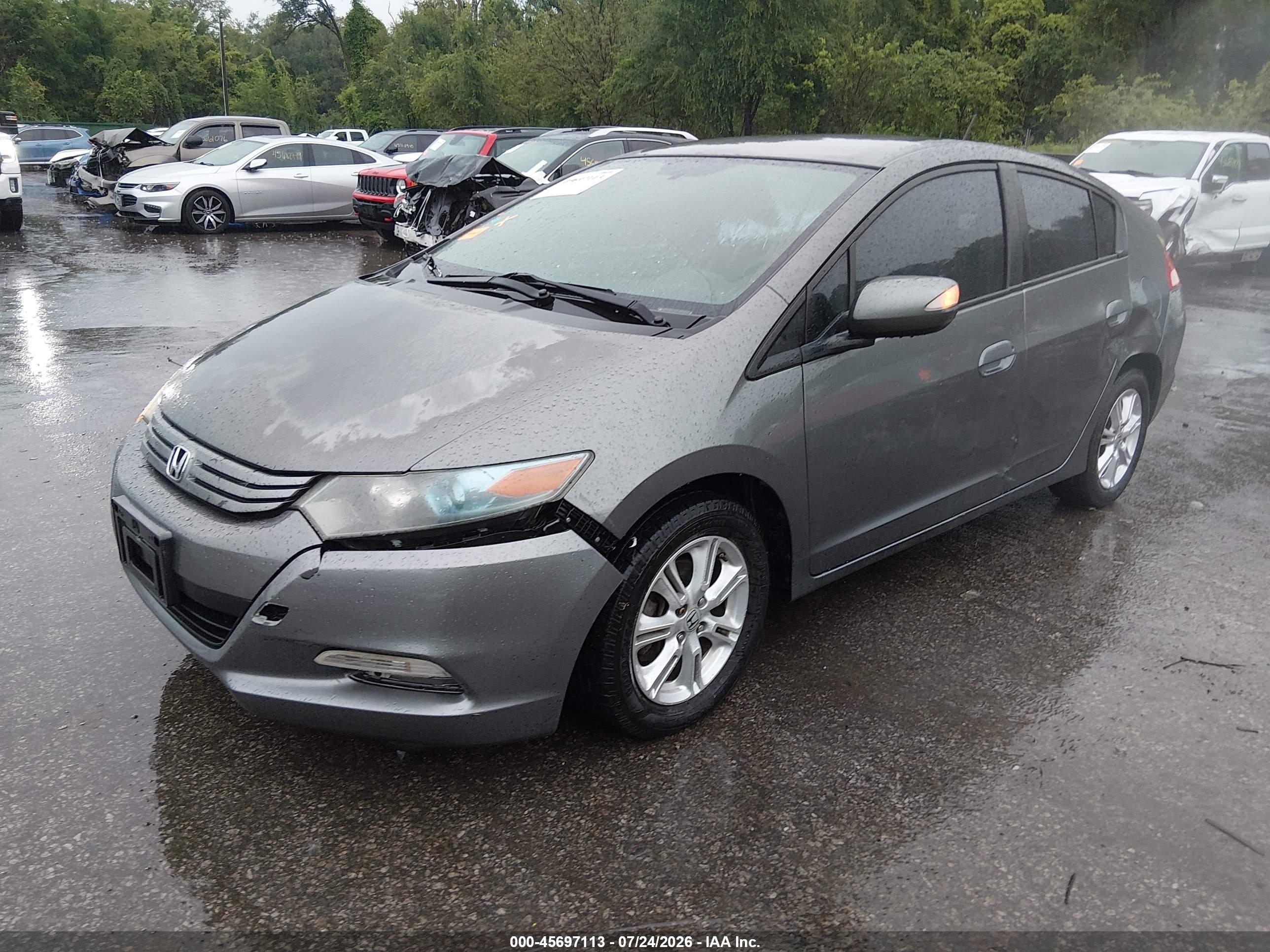 2010 Honda Insight Ex Gray vin: JHMZE2H73AS002089
