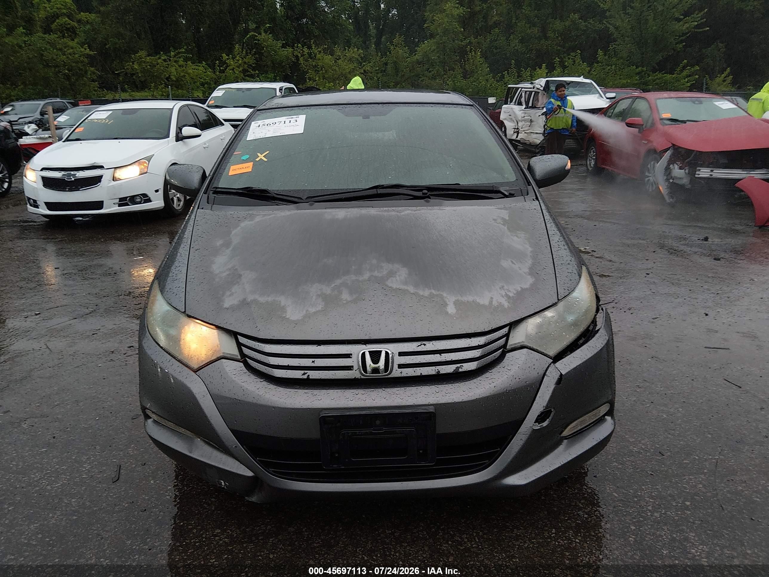2010 Honda Insight Ex Gray vin: JHMZE2H73AS002089