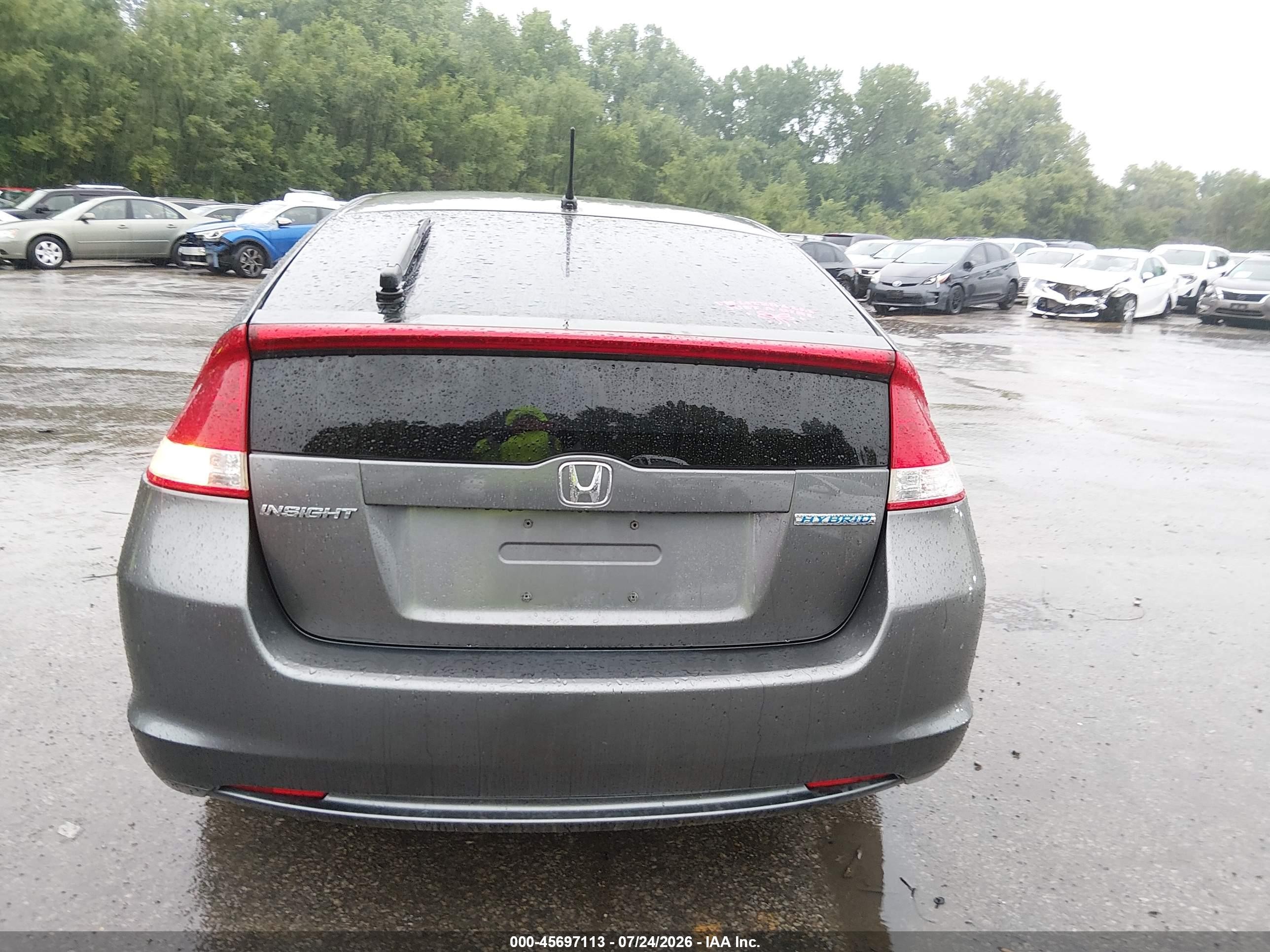 2010 Honda Insight Ex Gray vin: JHMZE2H73AS002089