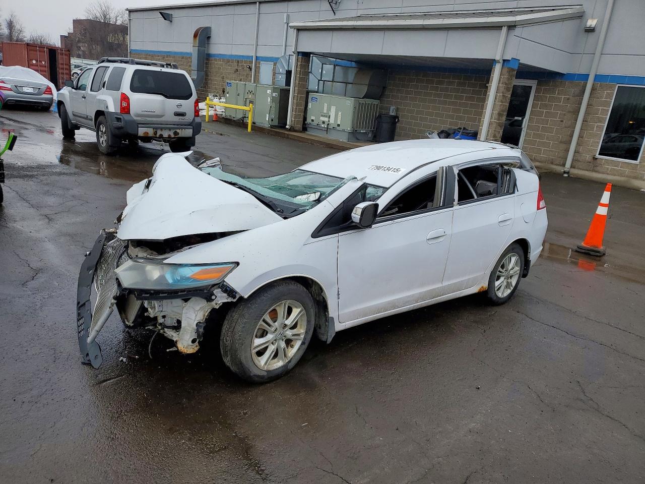 2010 Honda Insight Ex White vin: JHMZE2H73AS012881