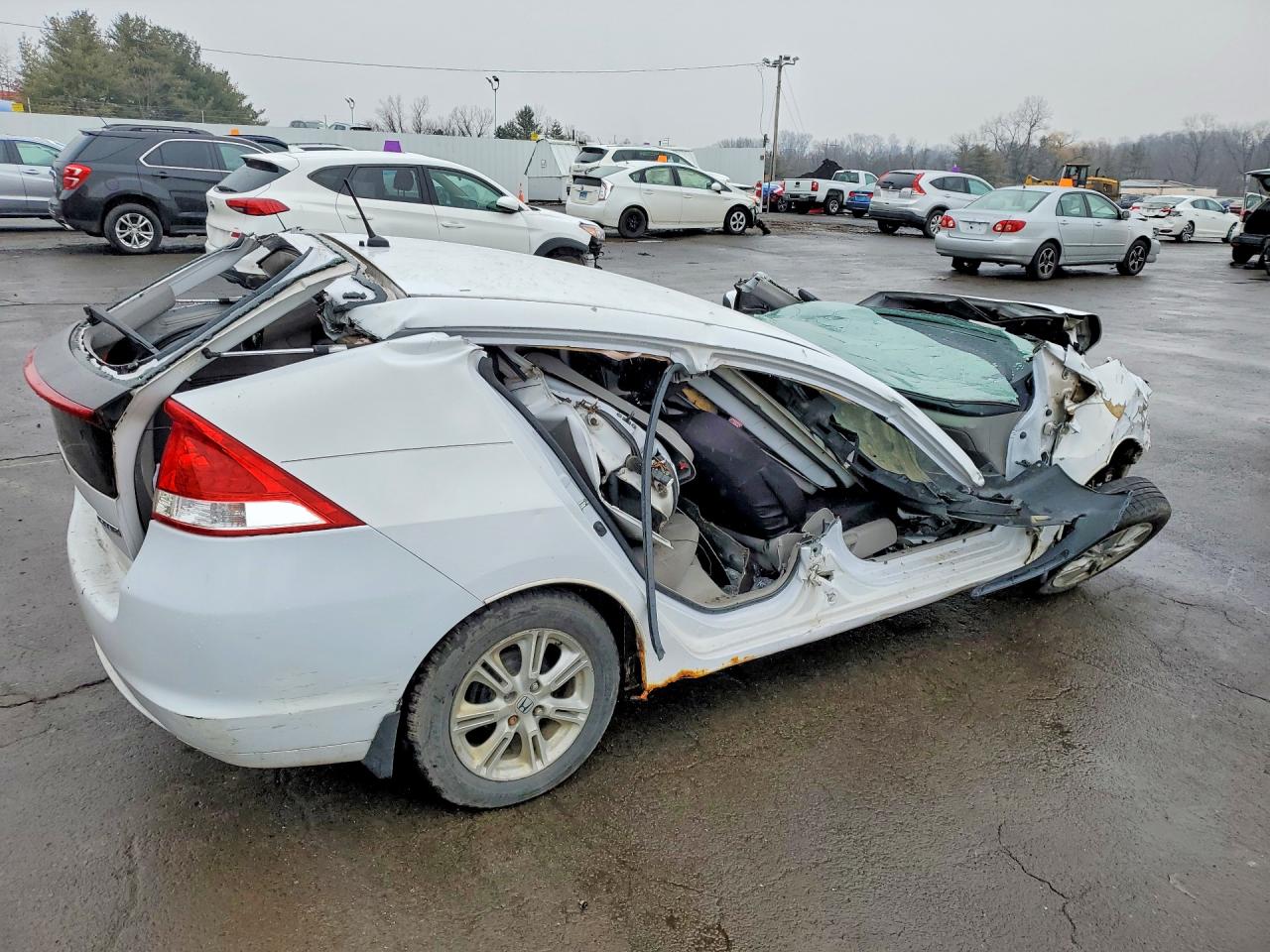 2010 Honda Insight Ex Белый vin: JHMZE2H73AS012881