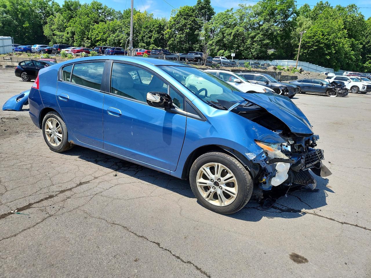 2010 Honda Insight Ex Blue vin: JHMZE2H73AS019085