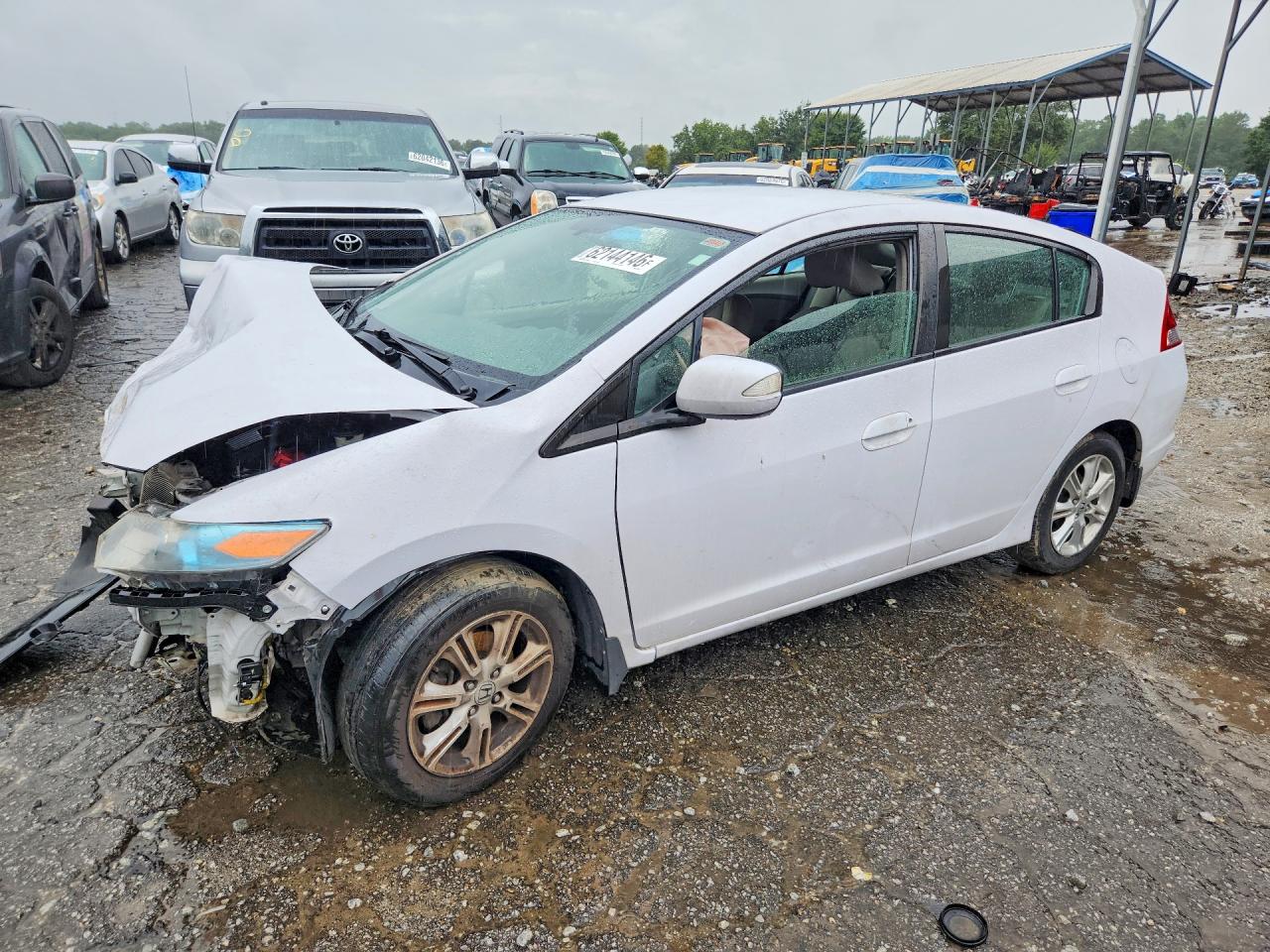 2010 Honda Insight Ex White vin: JHMZE2H73AS026148