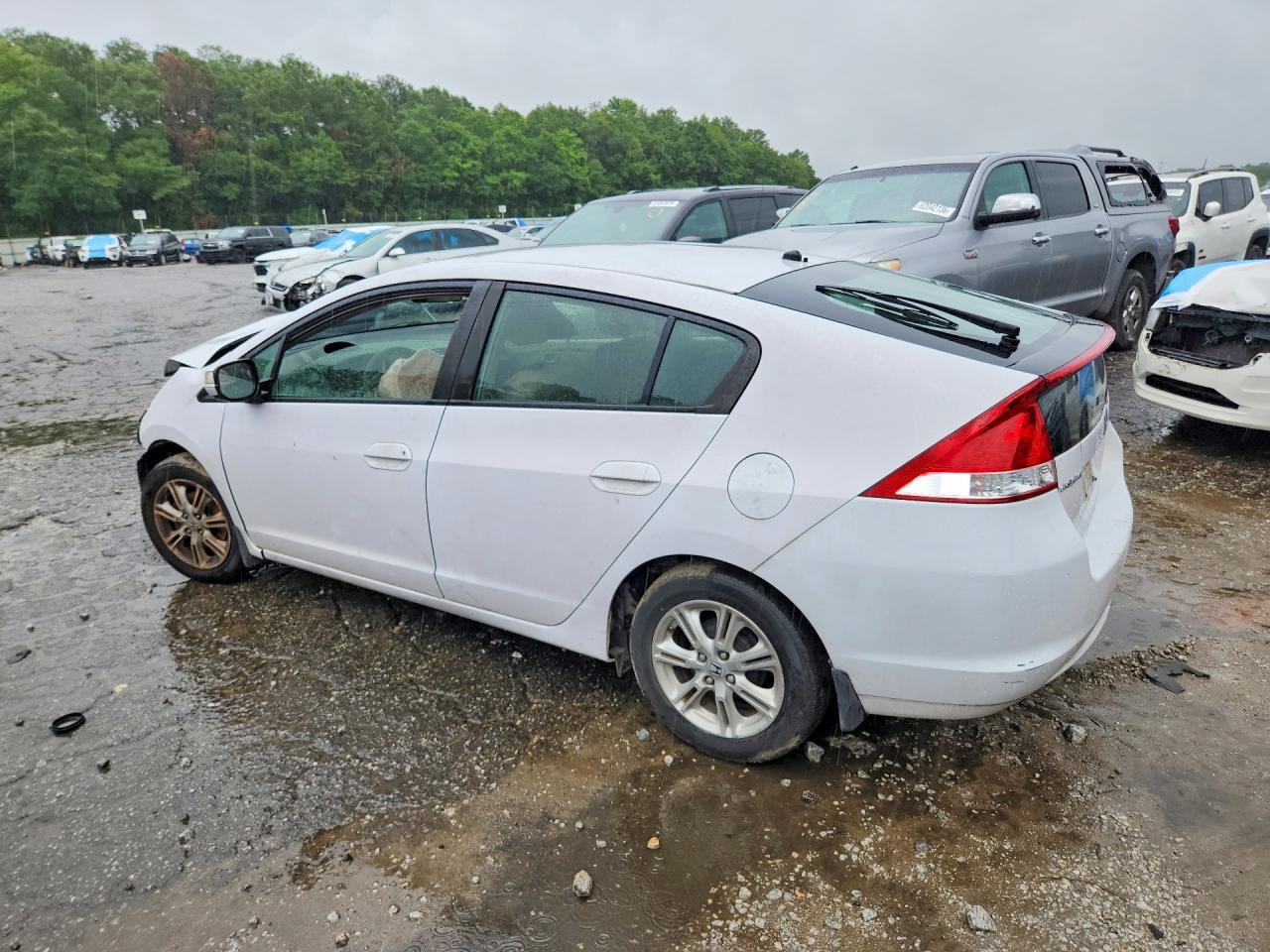 2010 Honda Insight Ex White vin: JHMZE2H73AS026148