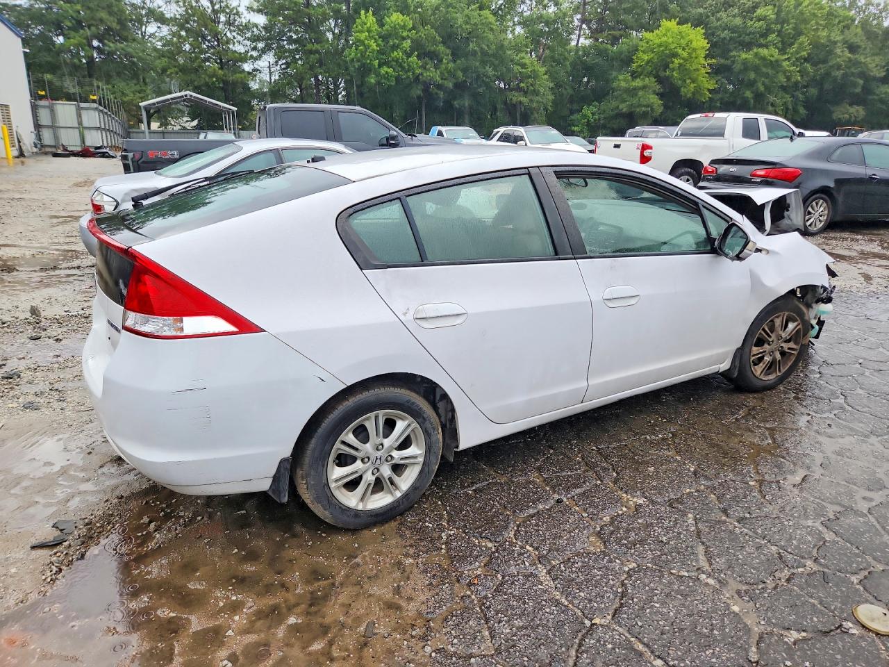 2010 Honda Insight Ex White vin: JHMZE2H73AS026148