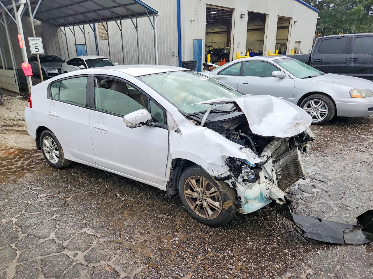 2010 Honda Insight Ex White vin: JHMZE2H73AS026148