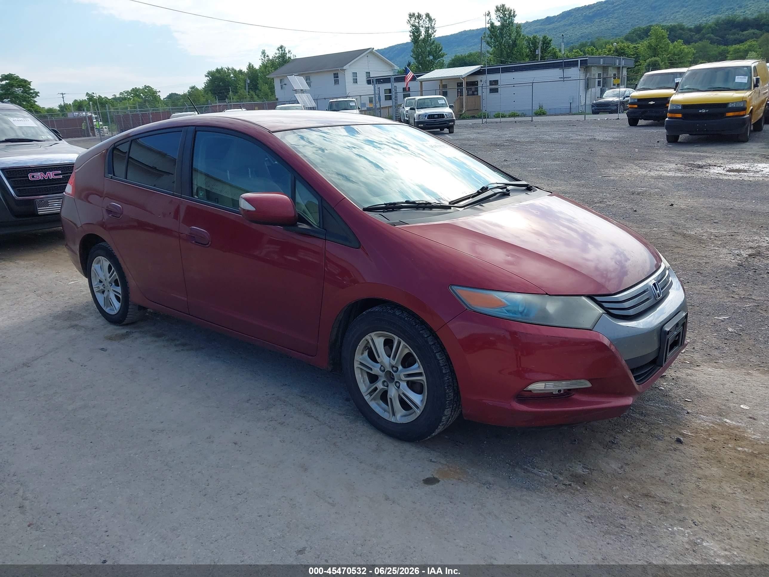 2010 Honda Insight Ex Red vin: JHMZE2H73AS028675