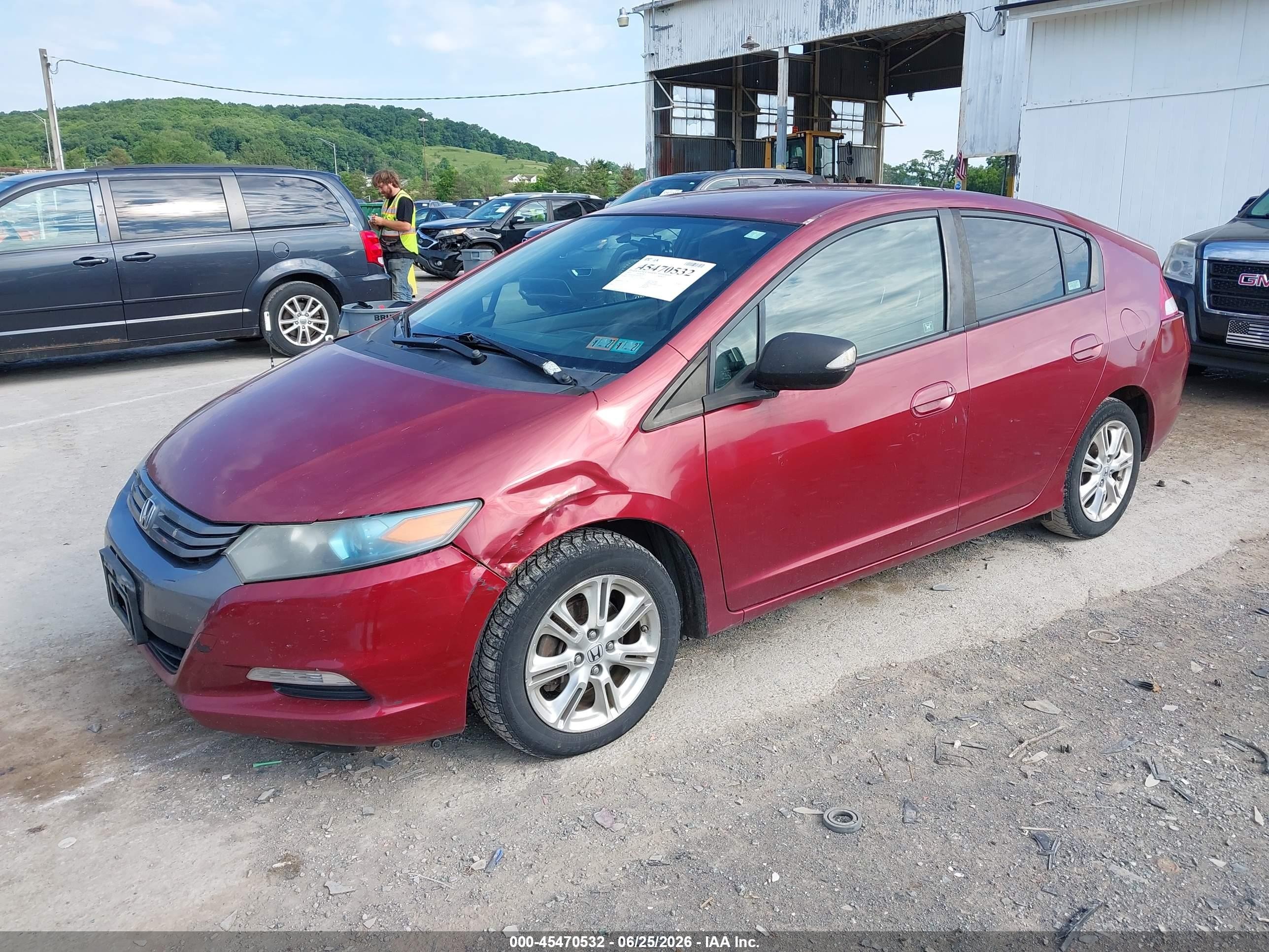2010 Honda Insight Ex Red vin: JHMZE2H73AS028675