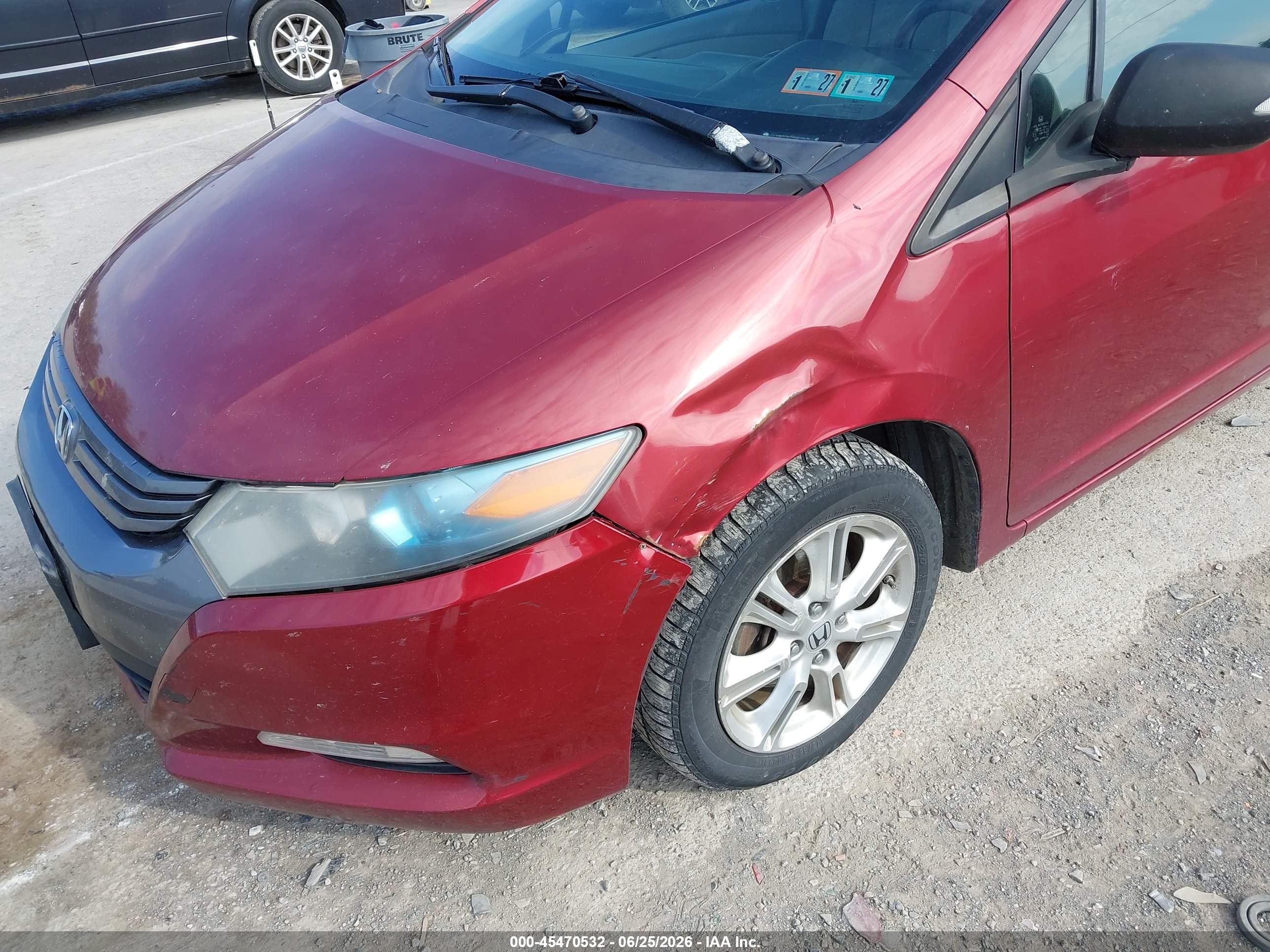 2010 Honda Insight Ex Red vin: JHMZE2H73AS028675