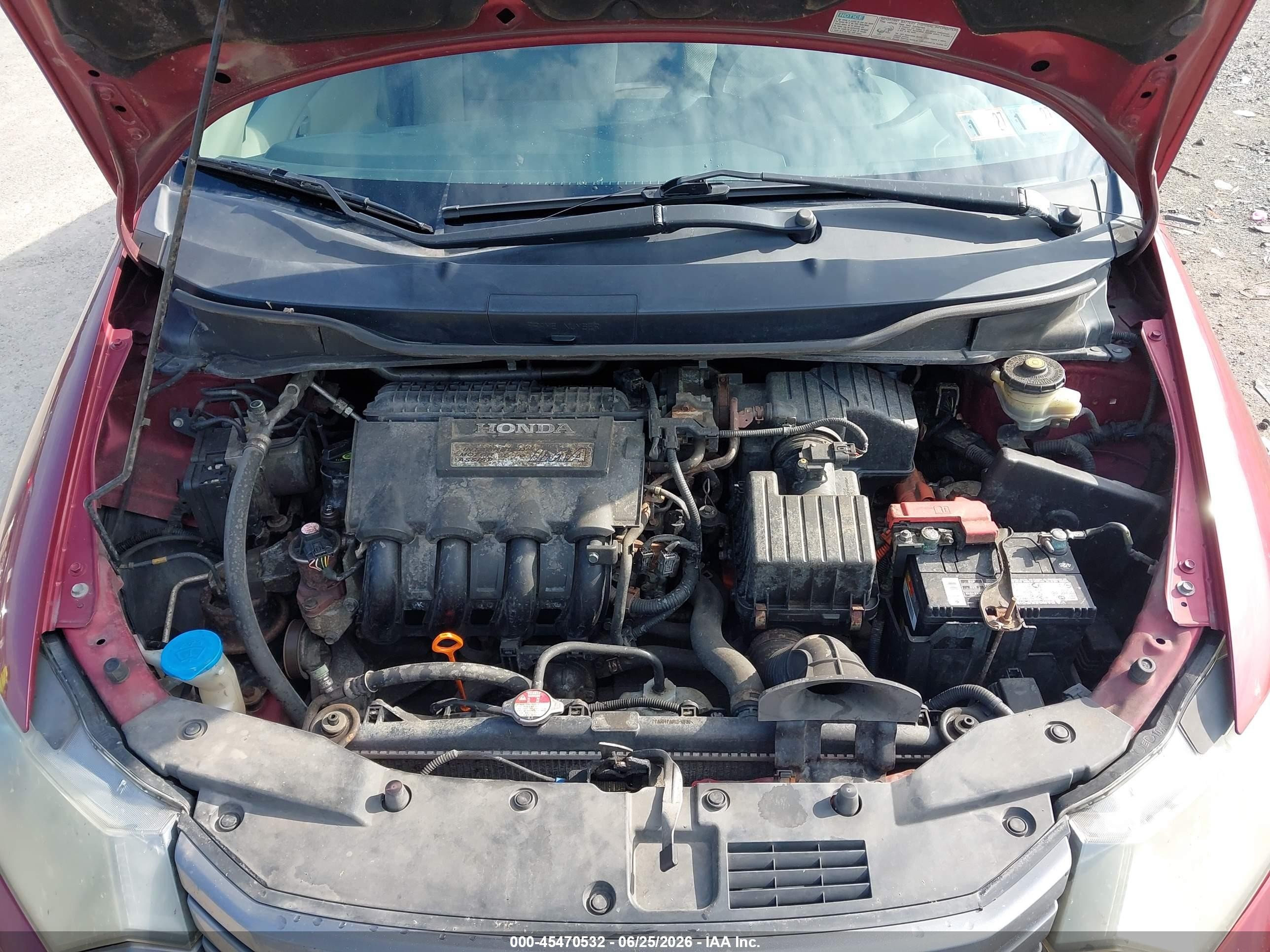 2010 Honda Insight Ex Red vin: JHMZE2H73AS028675