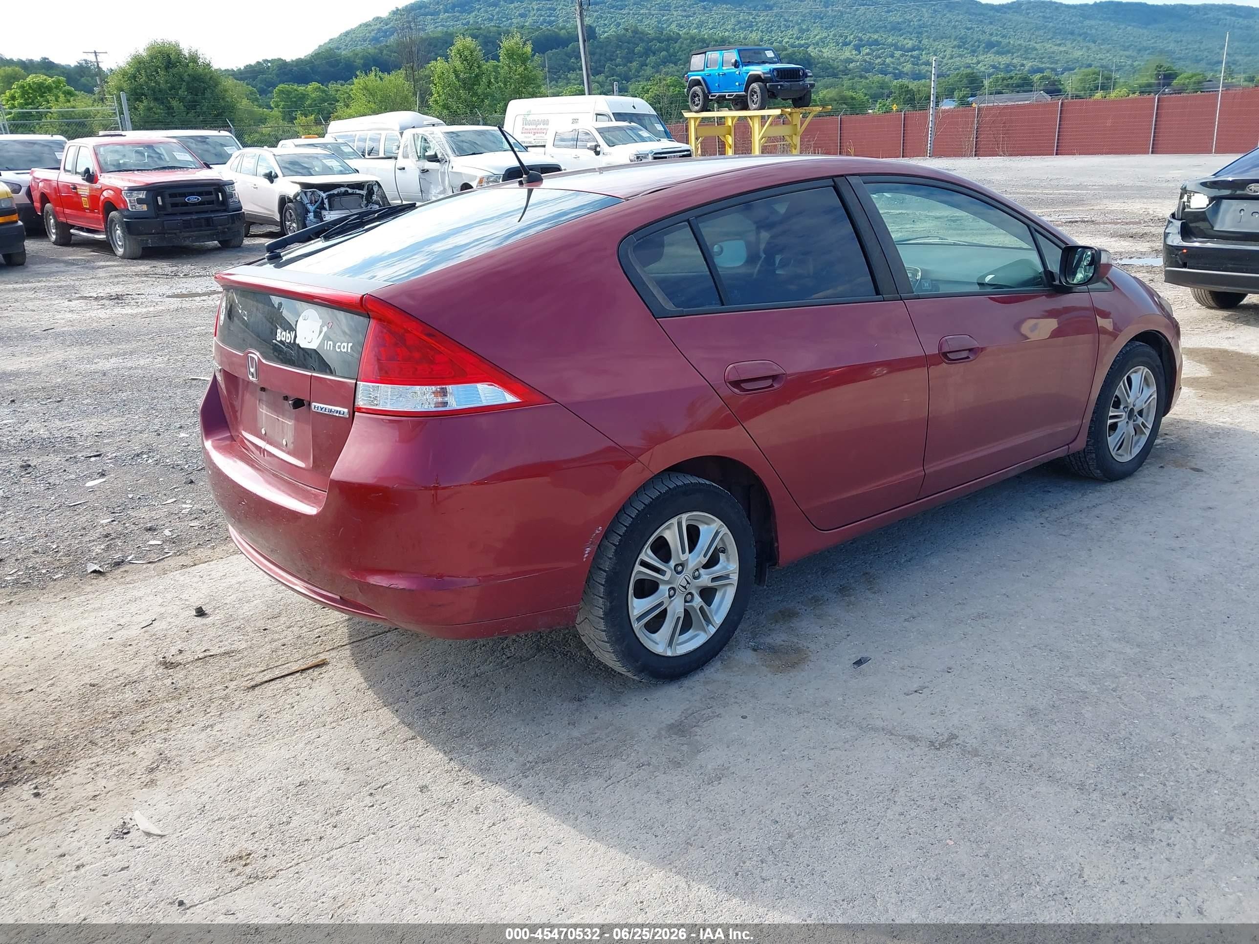 2010 Honda Insight Ex Red vin: JHMZE2H73AS028675
