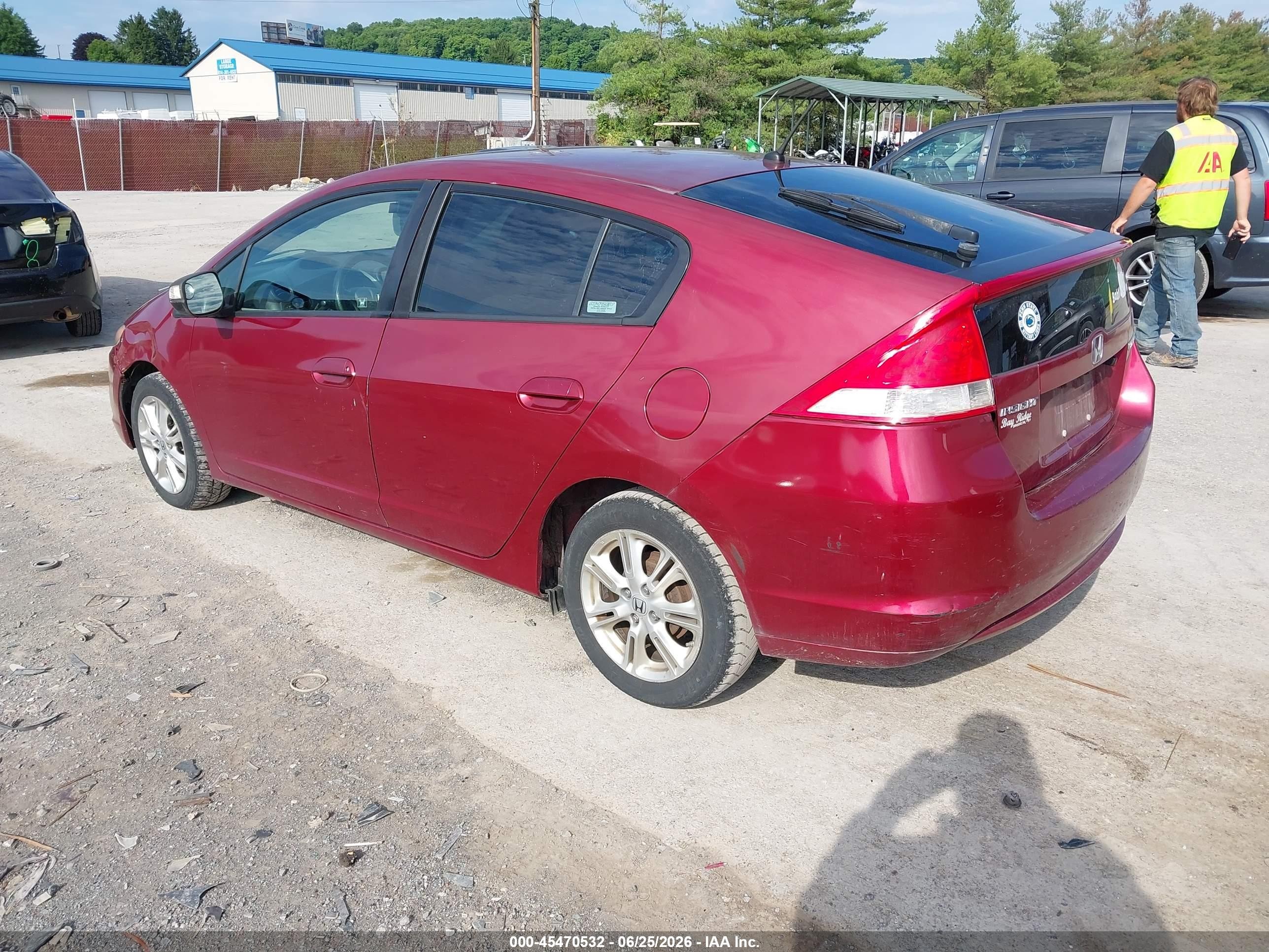 2010 Honda Insight Ex Red vin: JHMZE2H73AS028675