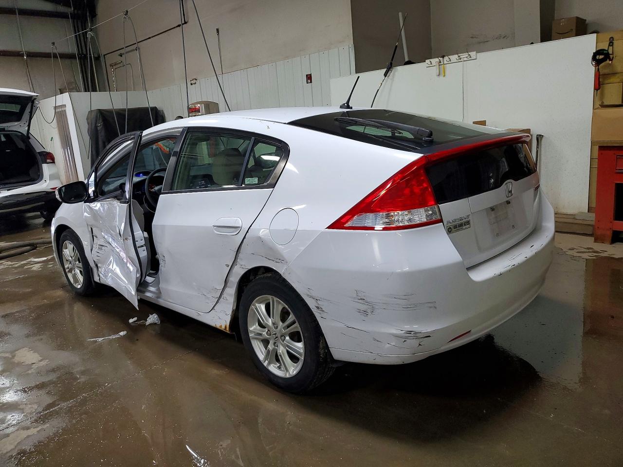 2010 Honda Insight Ex White vin: JHMZE2H73AS038655