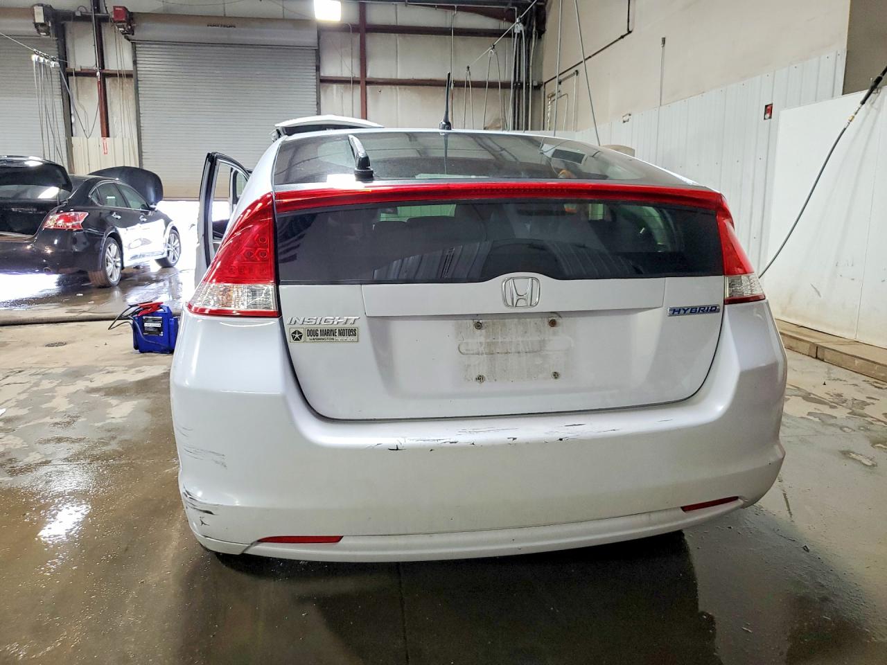 2010 Honda Insight Ex White vin: JHMZE2H73AS038655