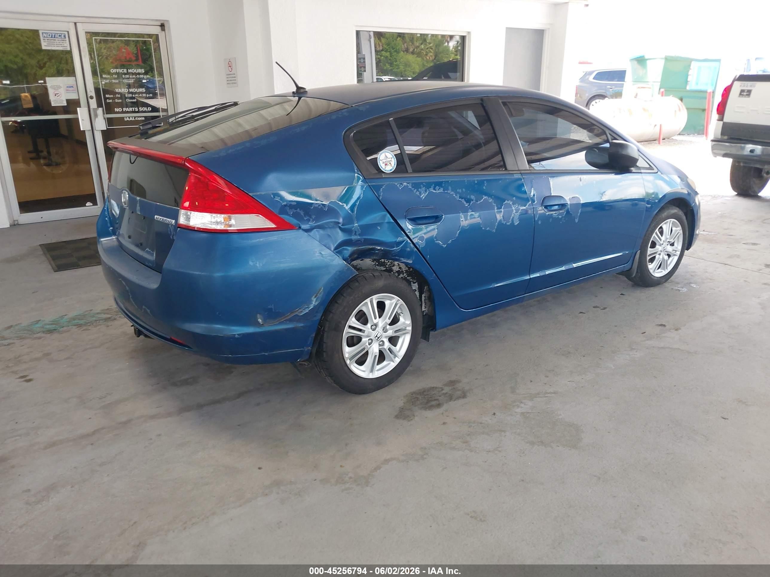 2011 Honda Insight Ex Blue vin: JHMZE2H73BS001381