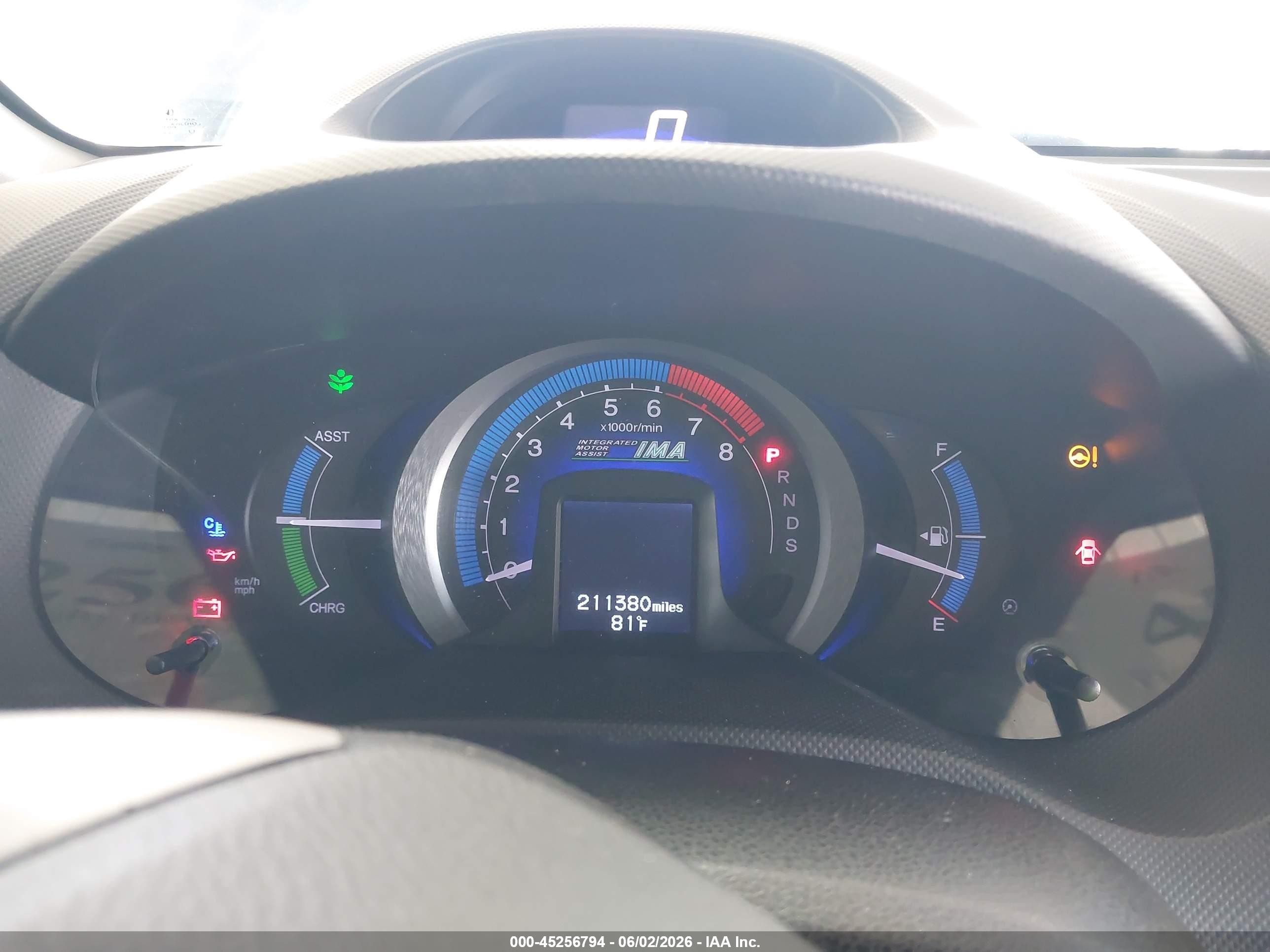 2011 Honda Insight Ex Blue vin: JHMZE2H73BS001381
