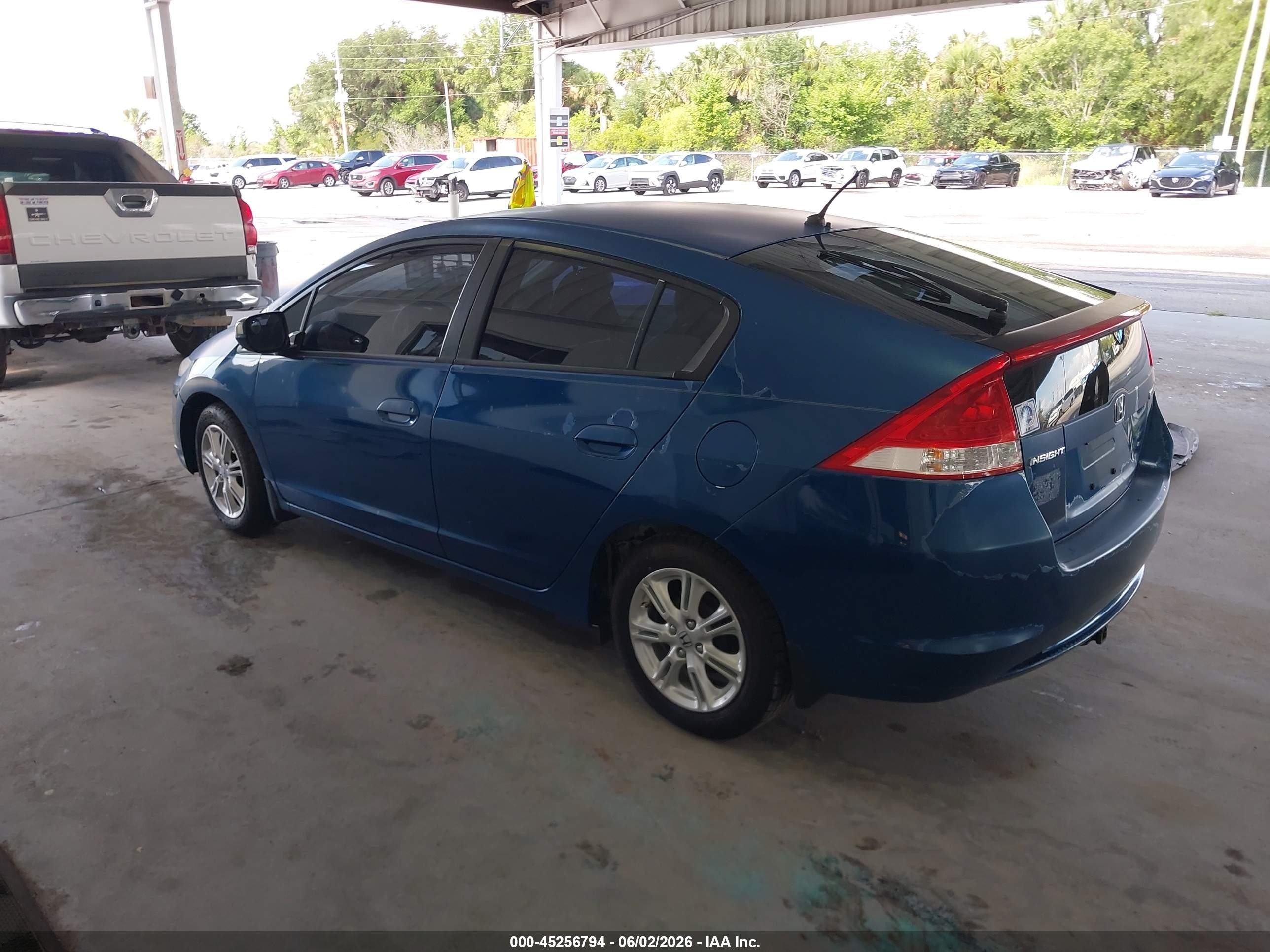 2011 Honda Insight Ex Blue vin: JHMZE2H73BS001381