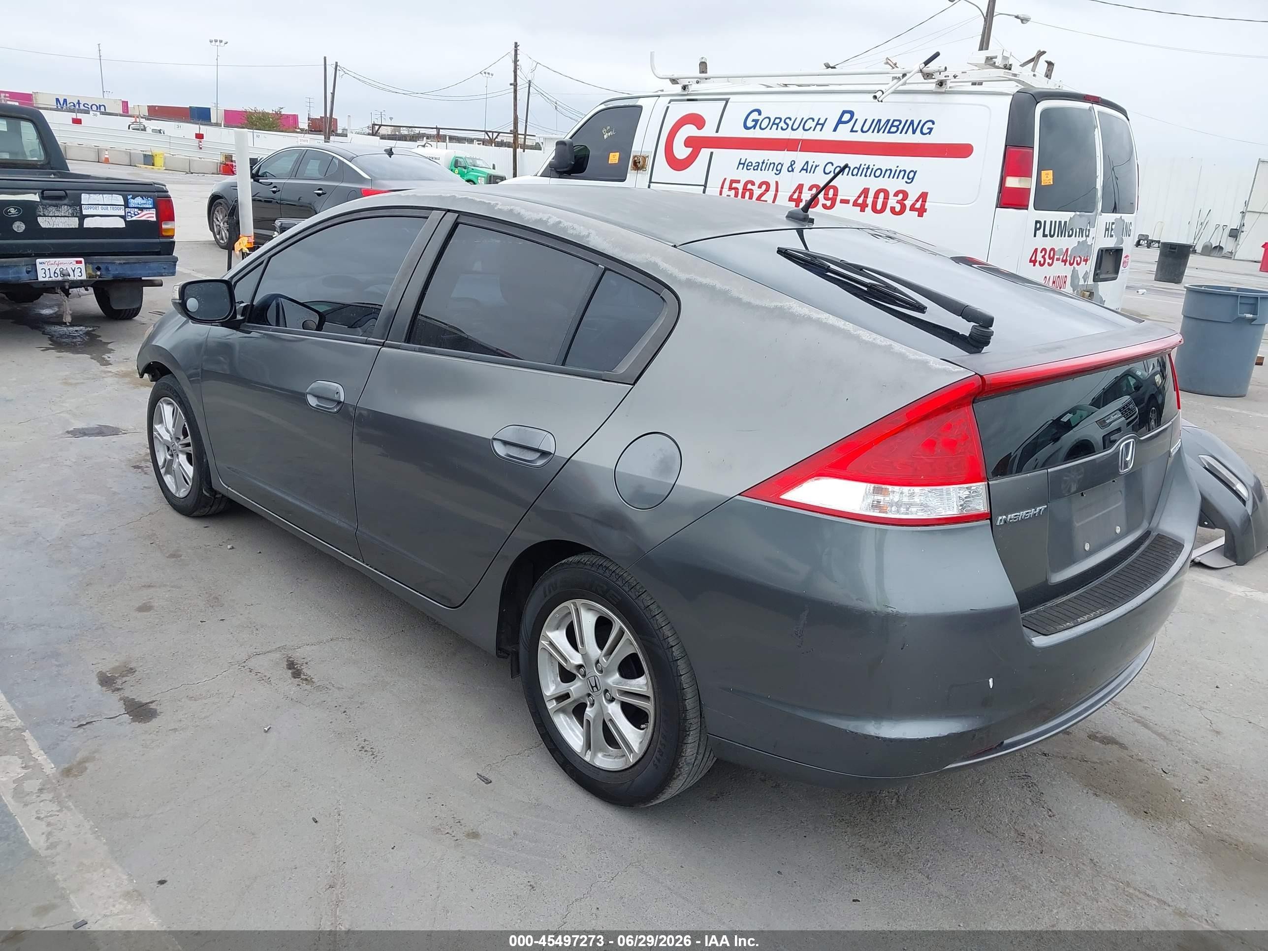 2010 Honda Insight Ex Gray vin: JHMZE2H74AS010105