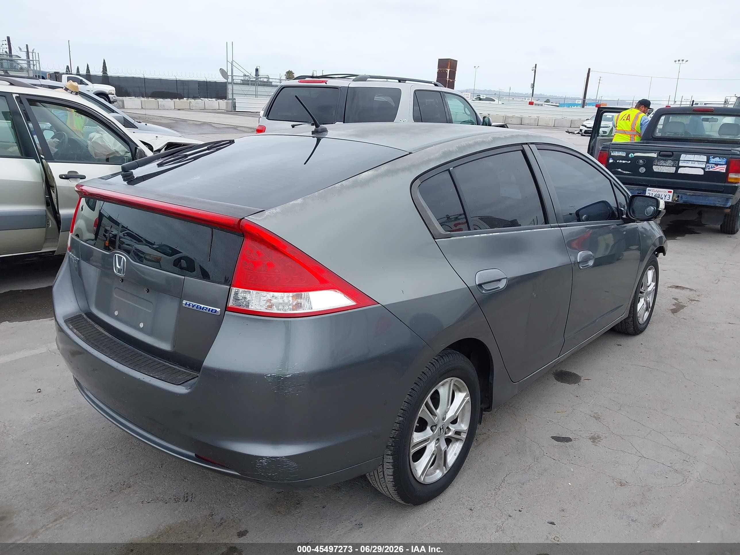 2010 Honda Insight Ex Gray vin: JHMZE2H74AS010105