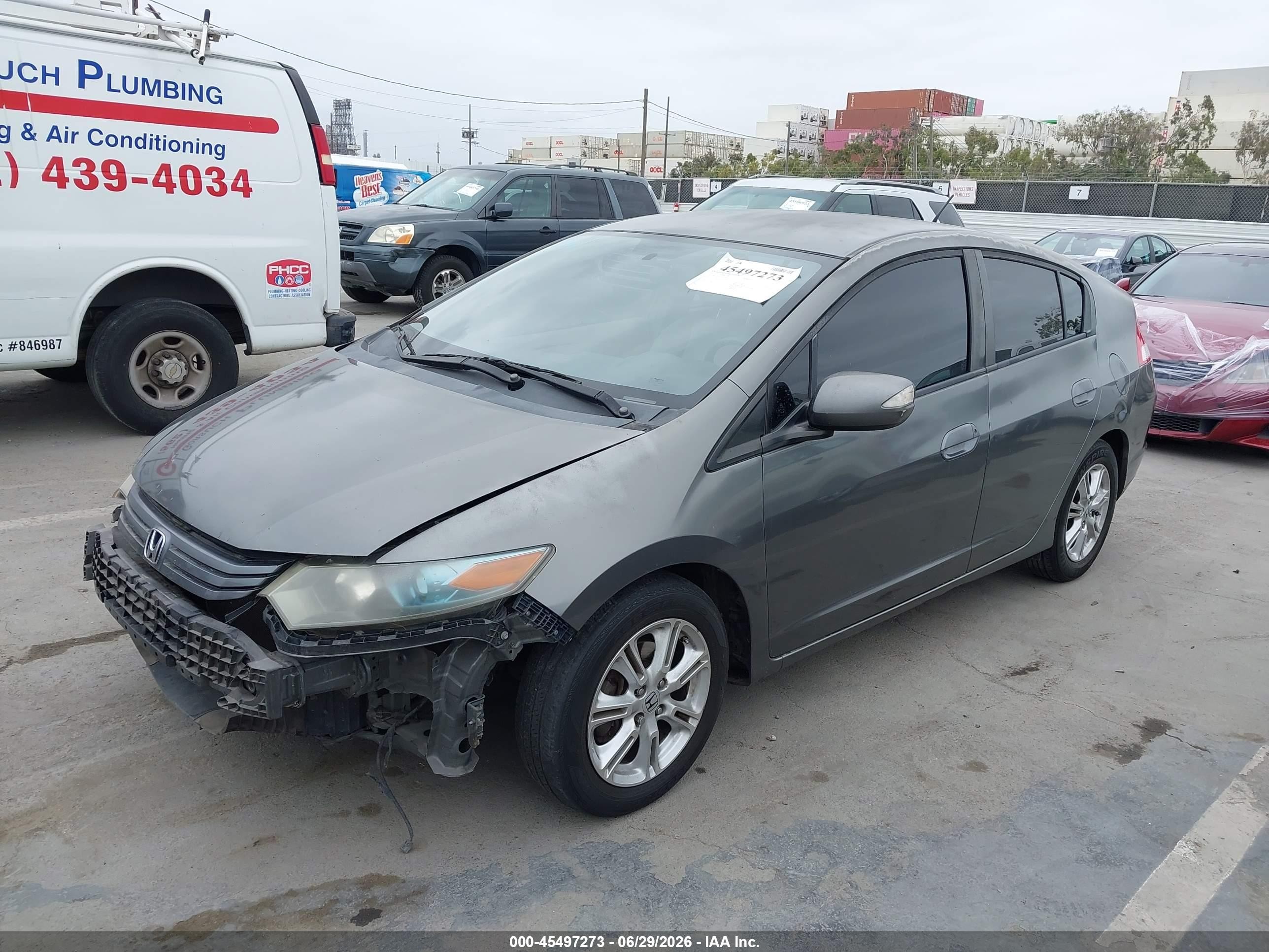 2010 Honda Insight Ex Gray vin: JHMZE2H74AS010105