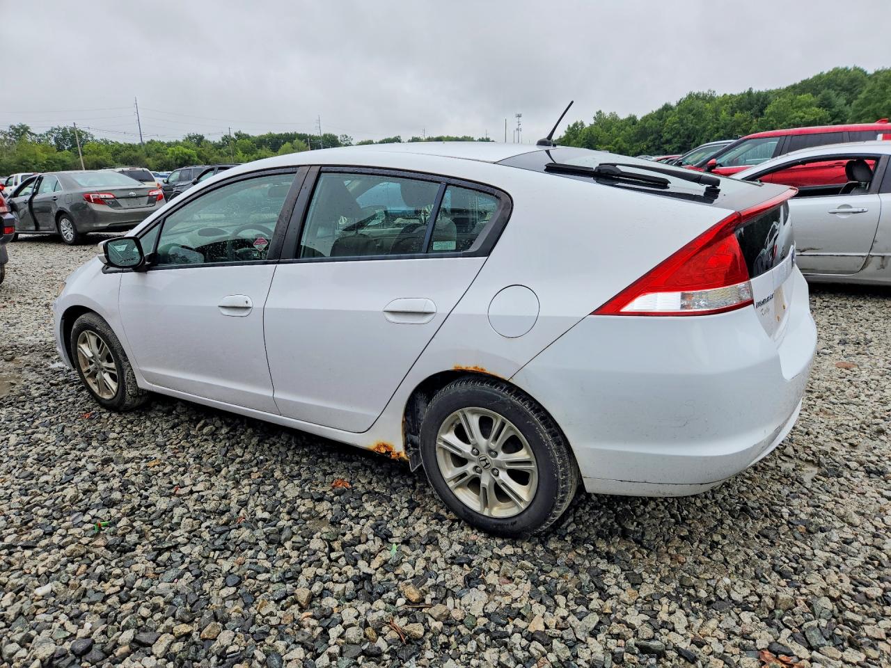 2010 Honda Insight Ex White vin: JHMZE2H74AS011464