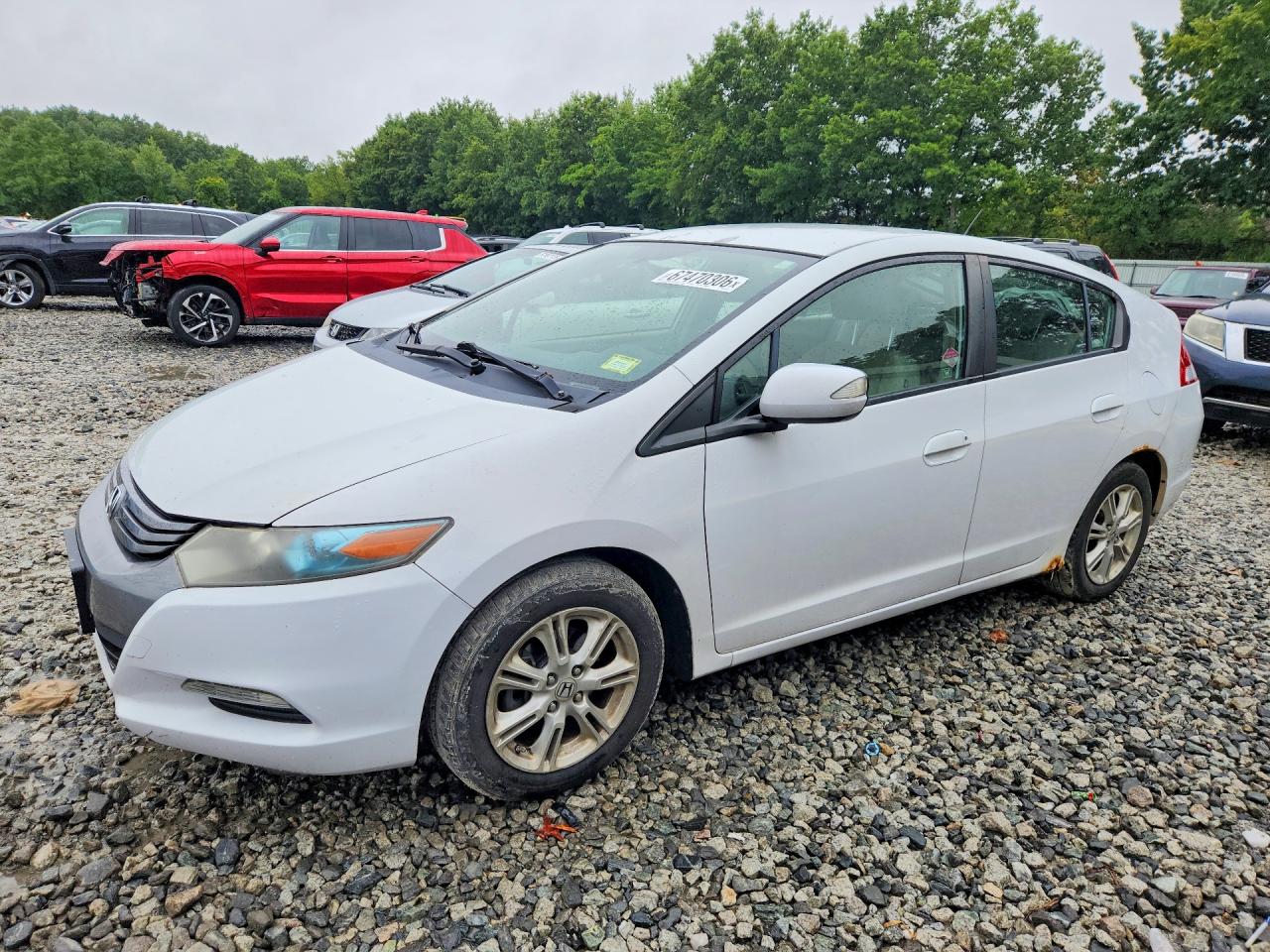 2010 Honda Insight Ex White vin: JHMZE2H74AS011464