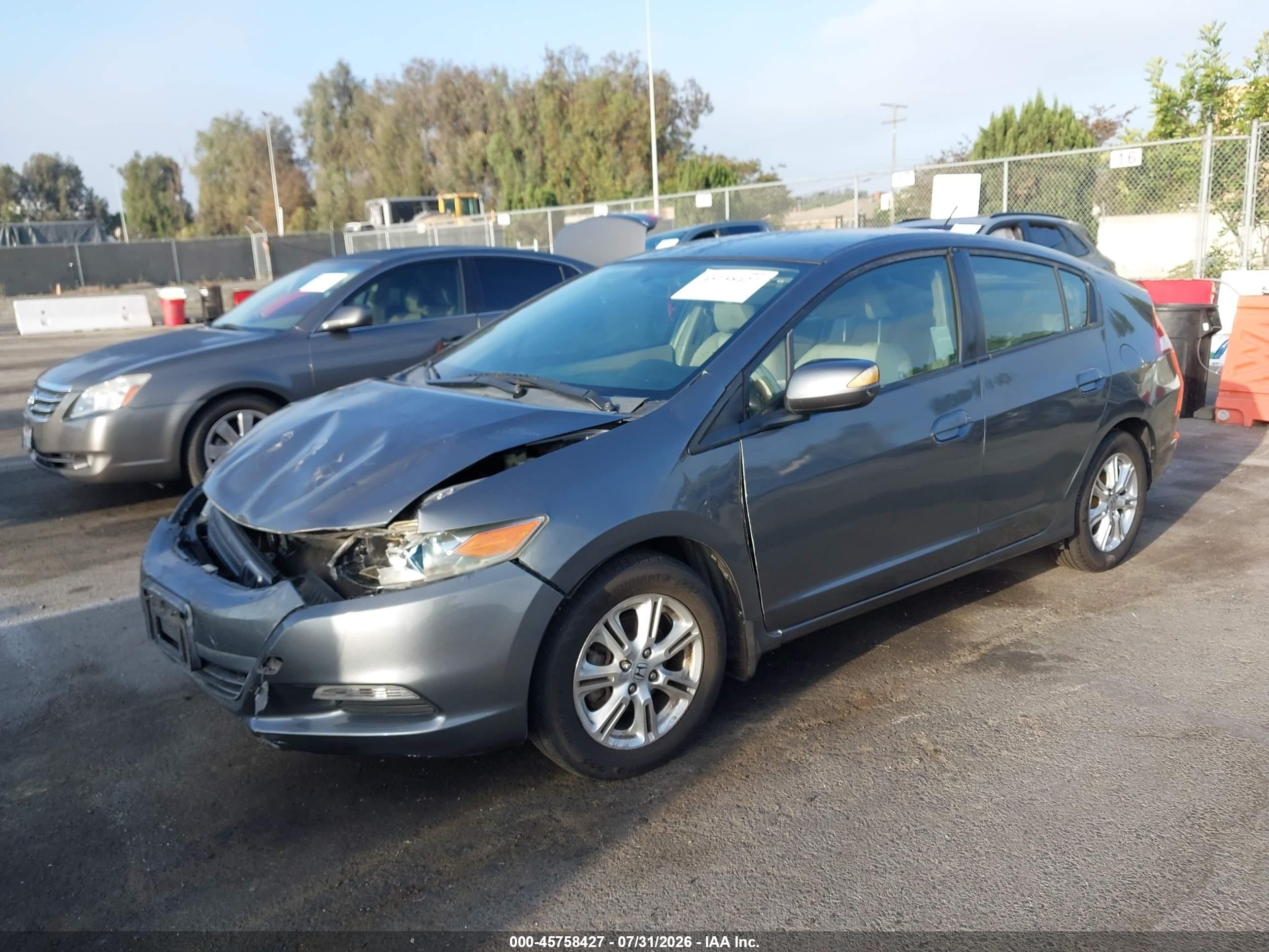 2010 Honda Insight Ex Gray vin: JHMZE2H74AS028944