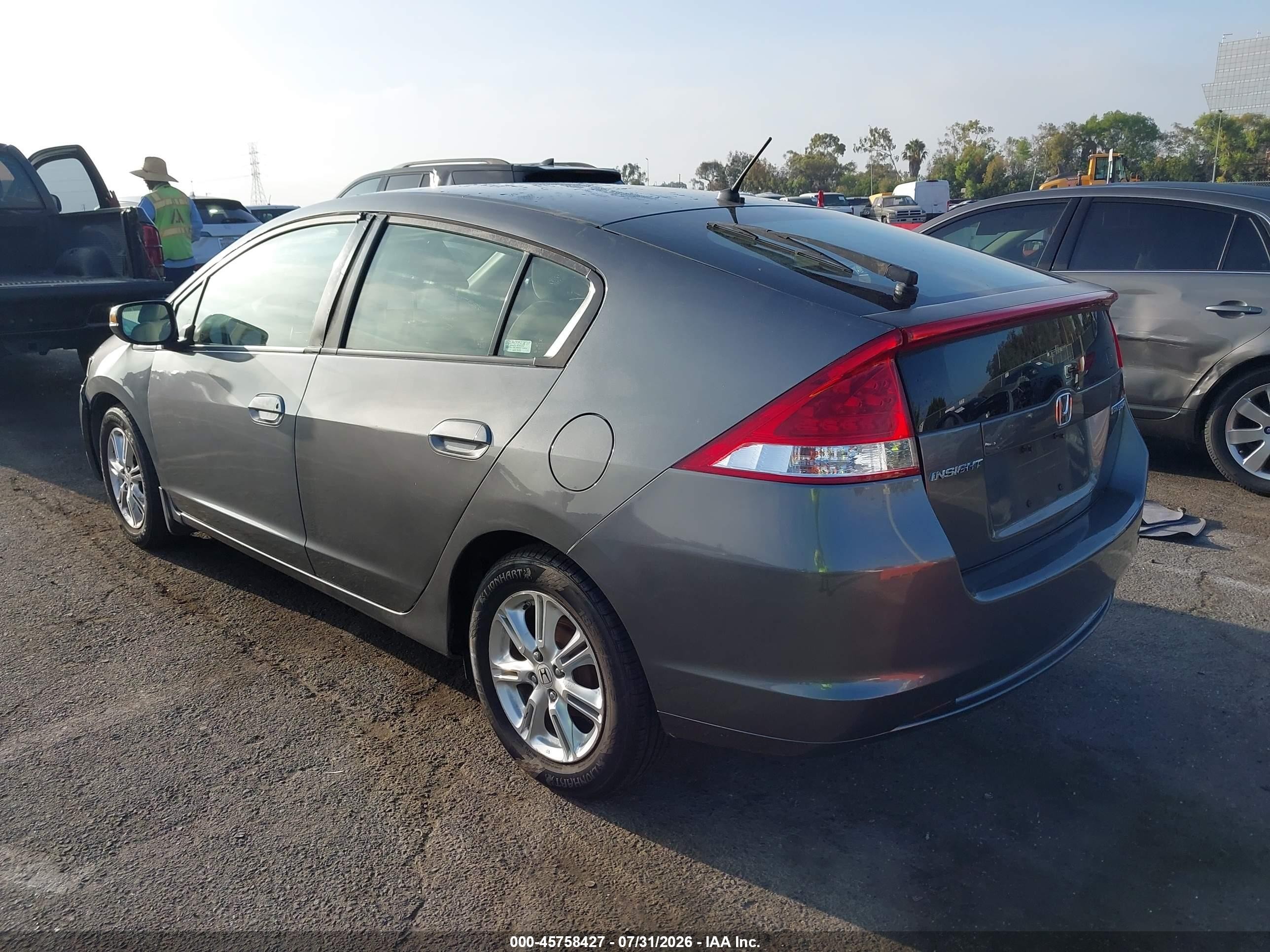 2010 Honda Insight Ex Gray vin: JHMZE2H74AS028944