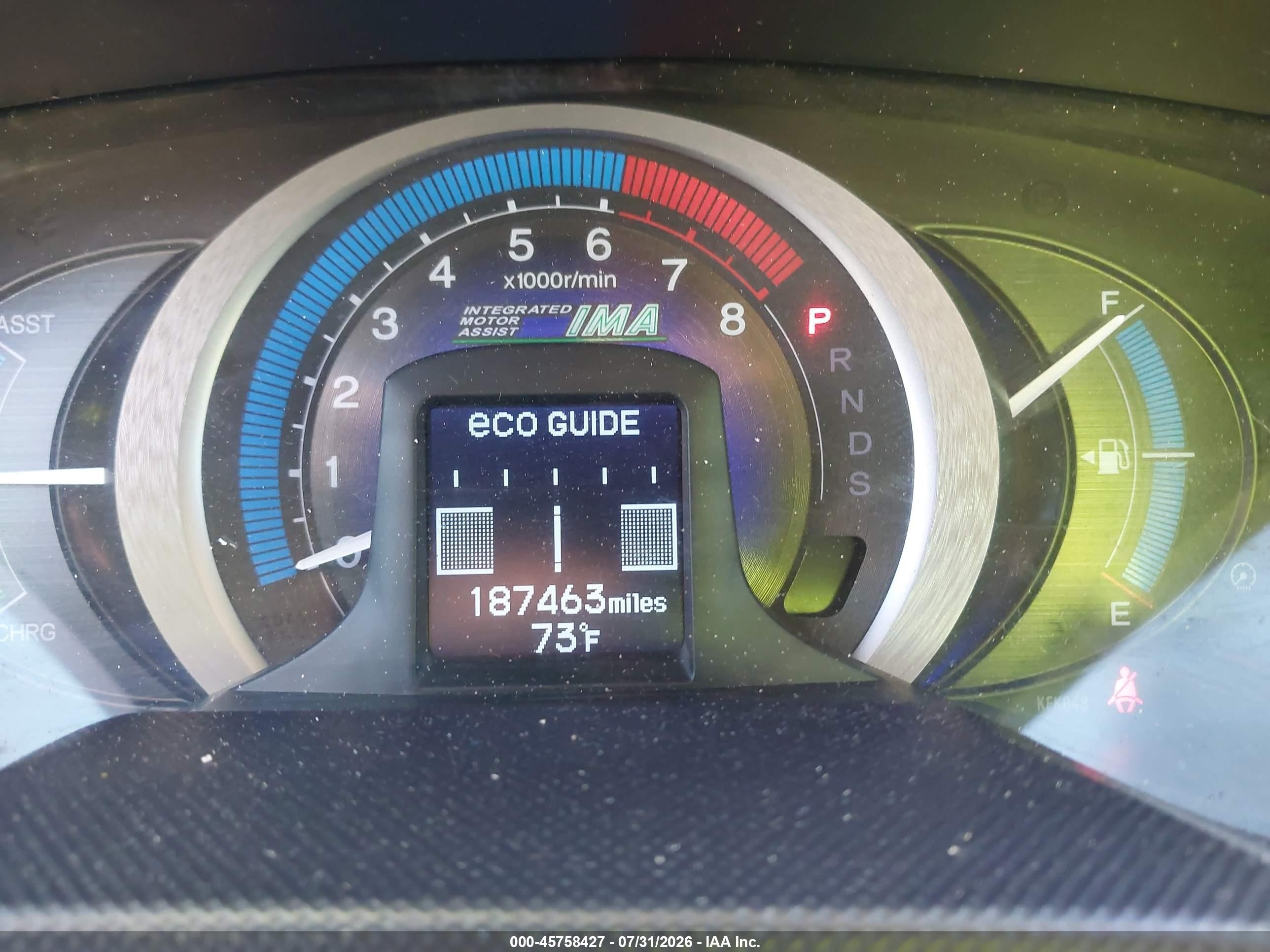 2010 Honda Insight Ex Gray vin: JHMZE2H74AS028944