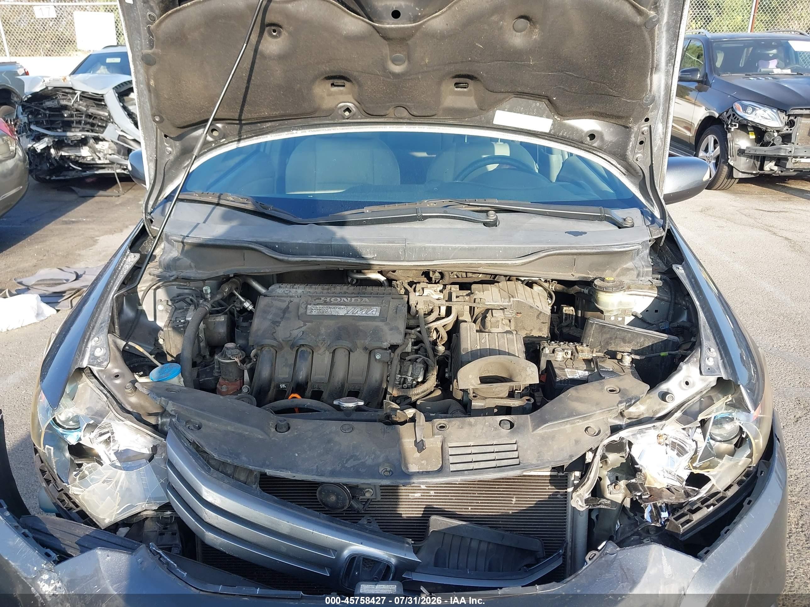 2010 Honda Insight Ex Gray vin: JHMZE2H74AS028944