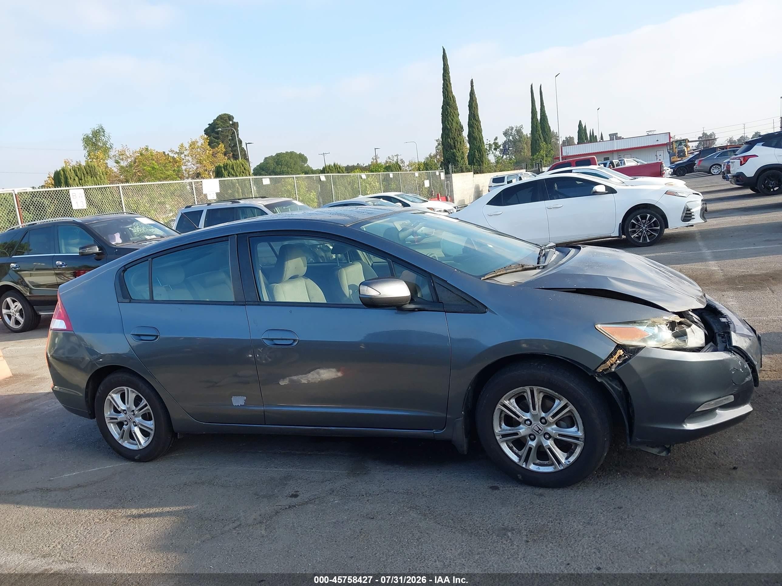 2010 Honda Insight Ex Gray vin: JHMZE2H74AS028944