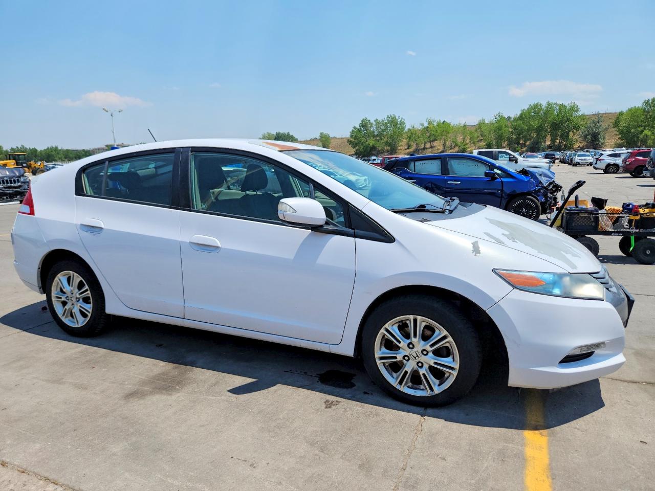 2010 Honda Insight Ex White vin: JHMZE2H74AS029785