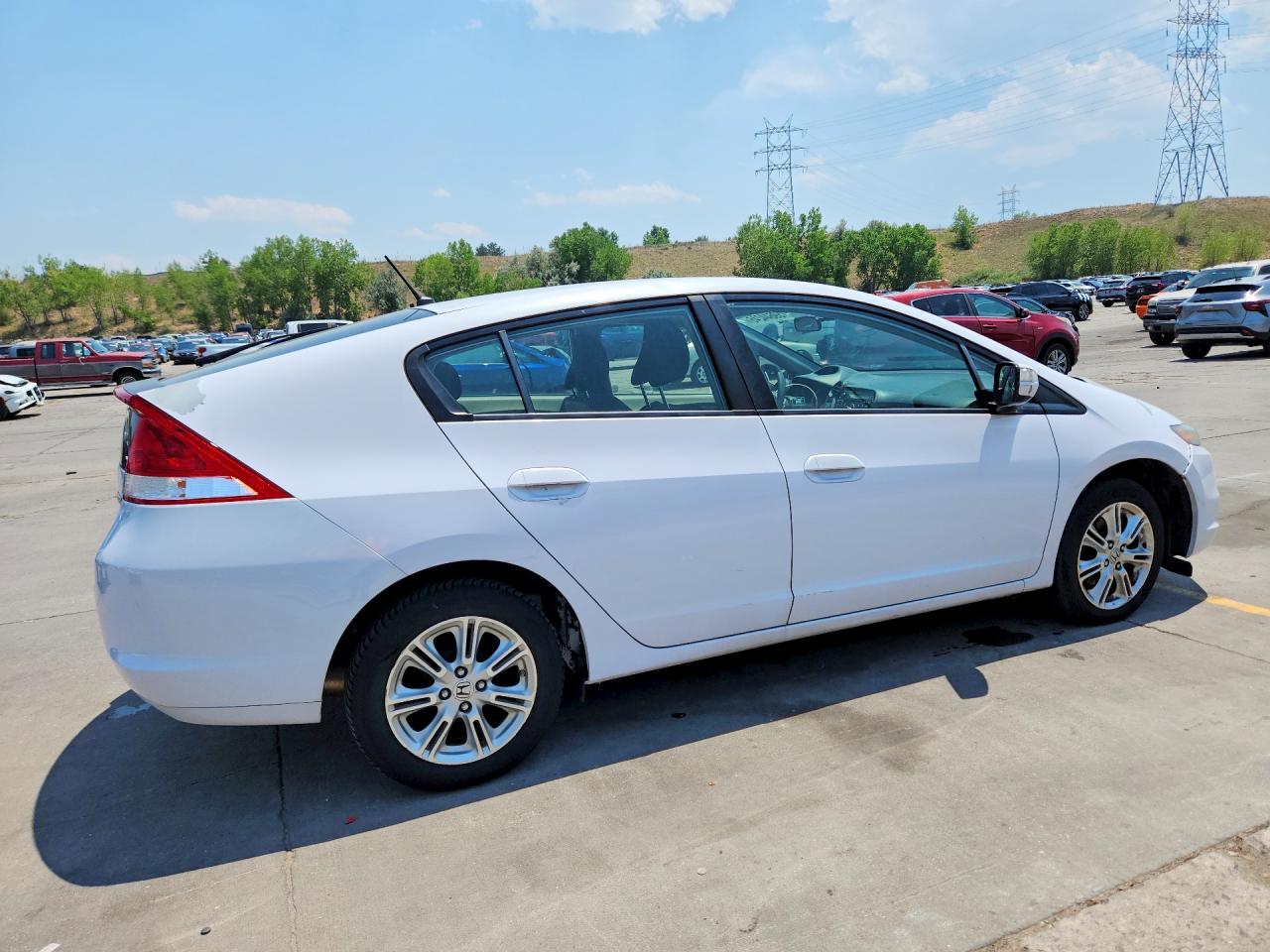 2010 Honda Insight Ex White vin: JHMZE2H74AS029785