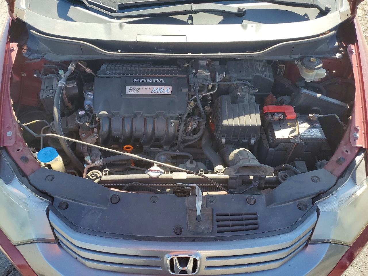 2010 Honda Insight Ex Red vin: JHMZE2H74AS034601