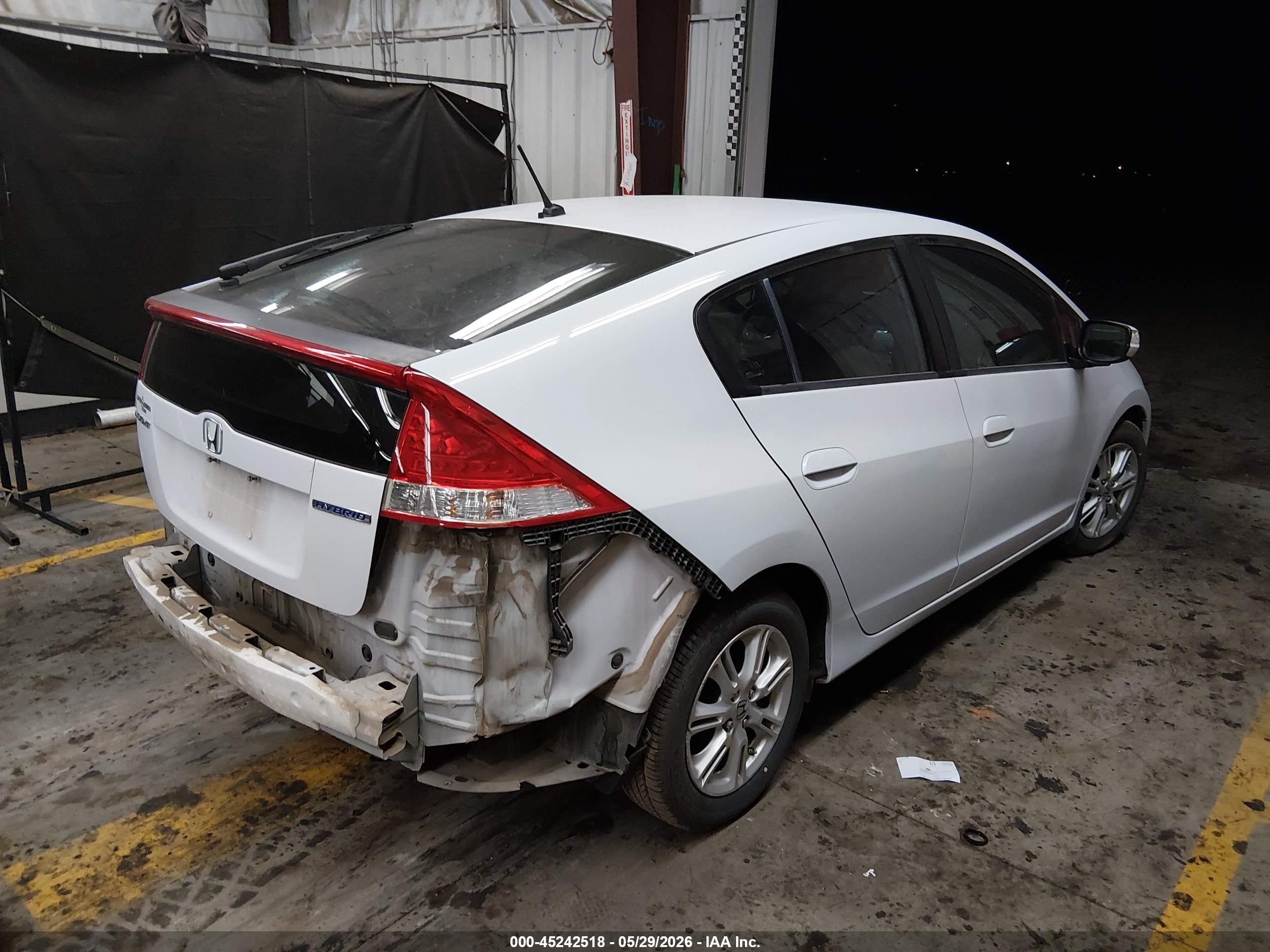 2010 Honda Insight Ex Light Blue vin: JHMZE2H74AS043332