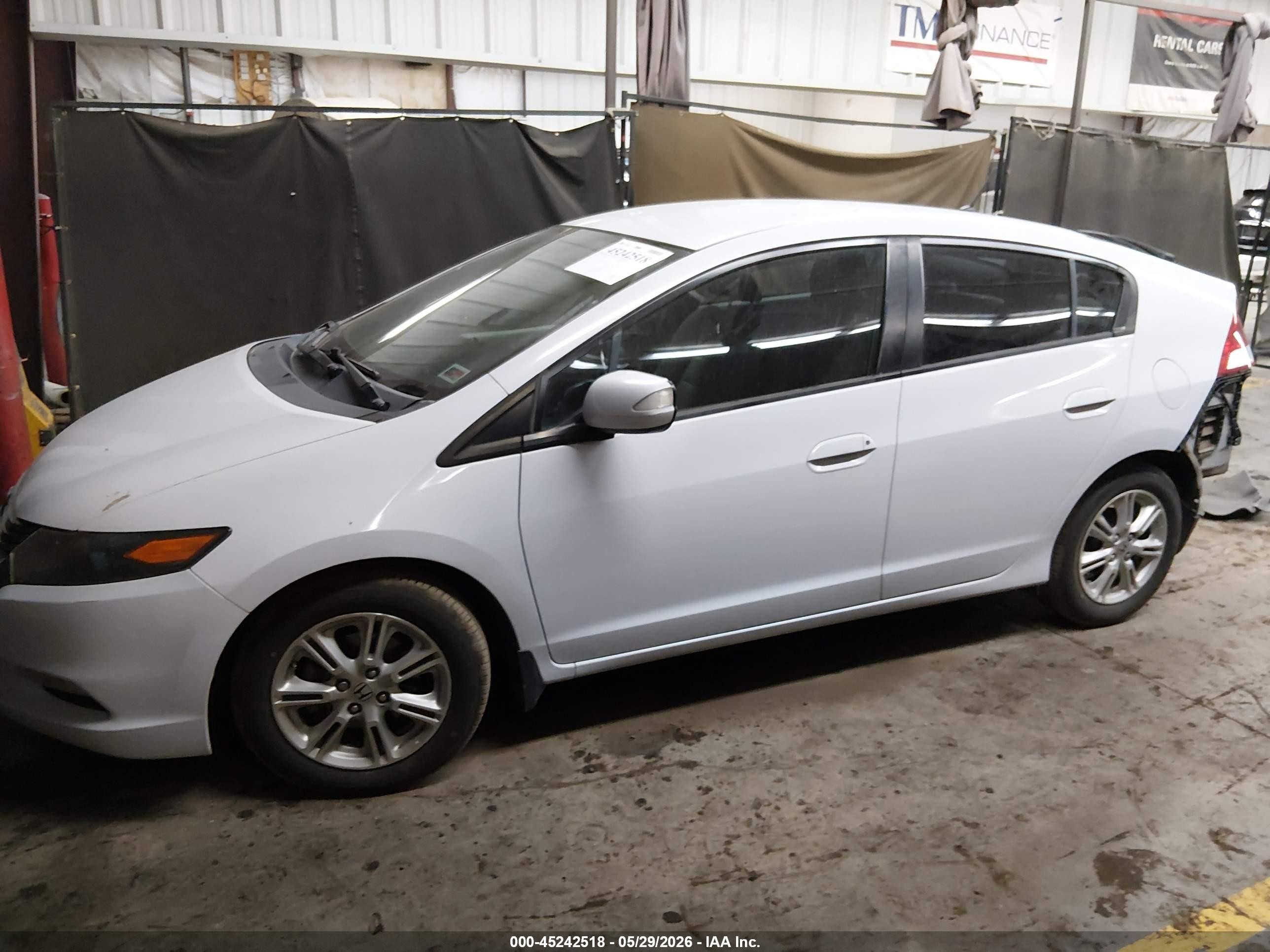 2010 Honda Insight Ex Light Blue vin: JHMZE2H74AS043332
