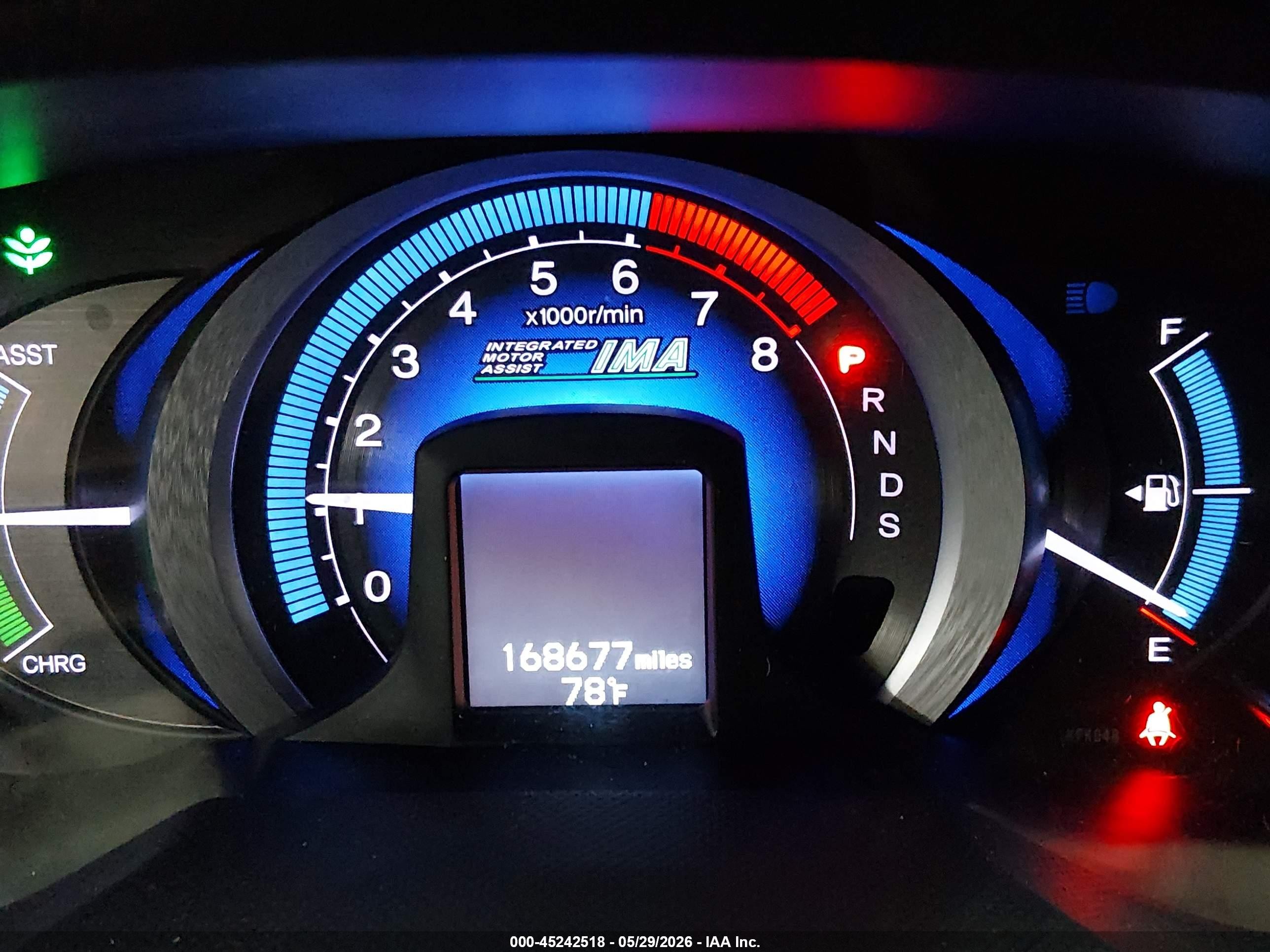 2010 Honda Insight Ex Light Blue vin: JHMZE2H74AS043332