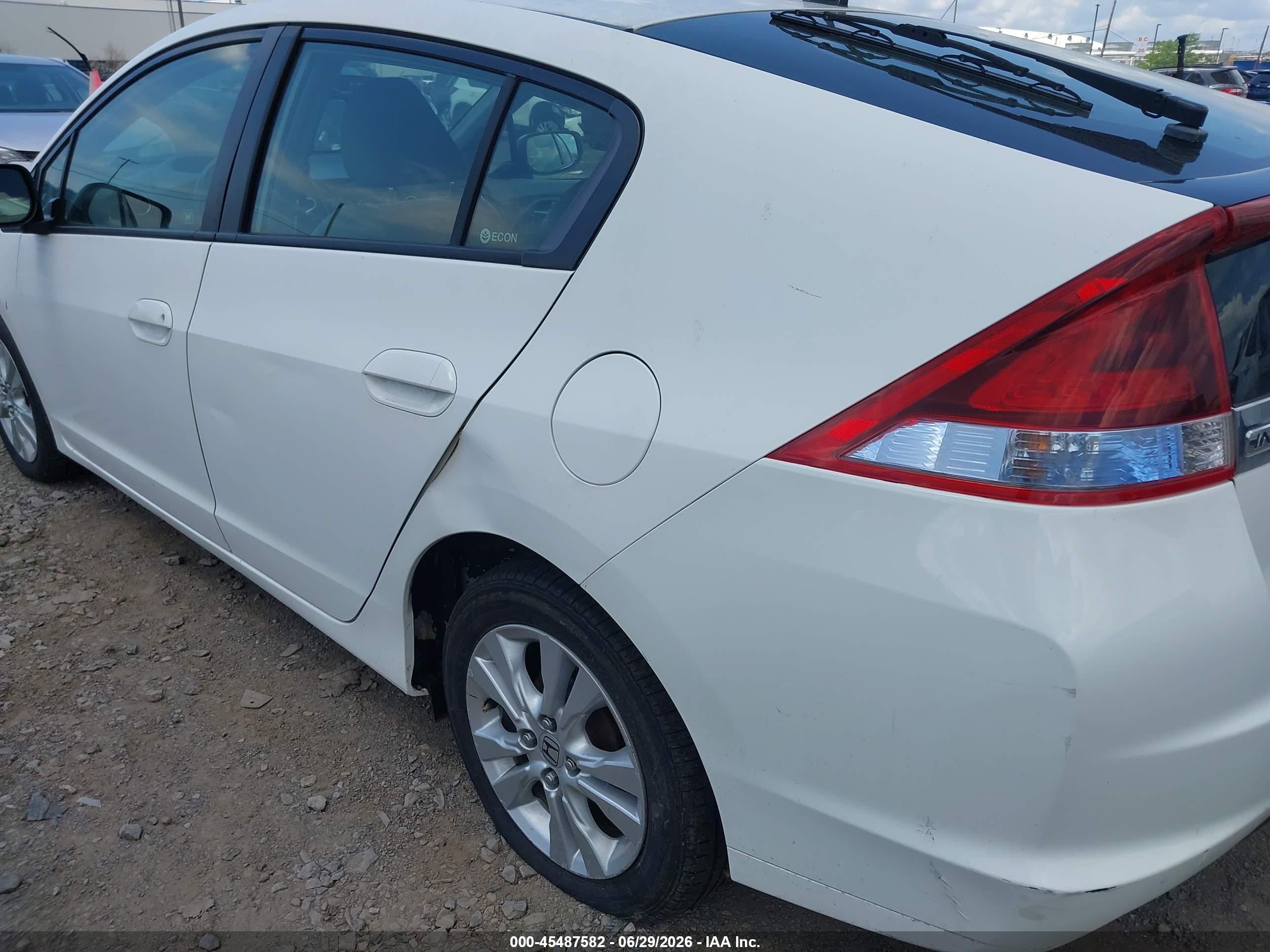 2012 Honda Insight Ex White vin: JHMZE2H74CS000838