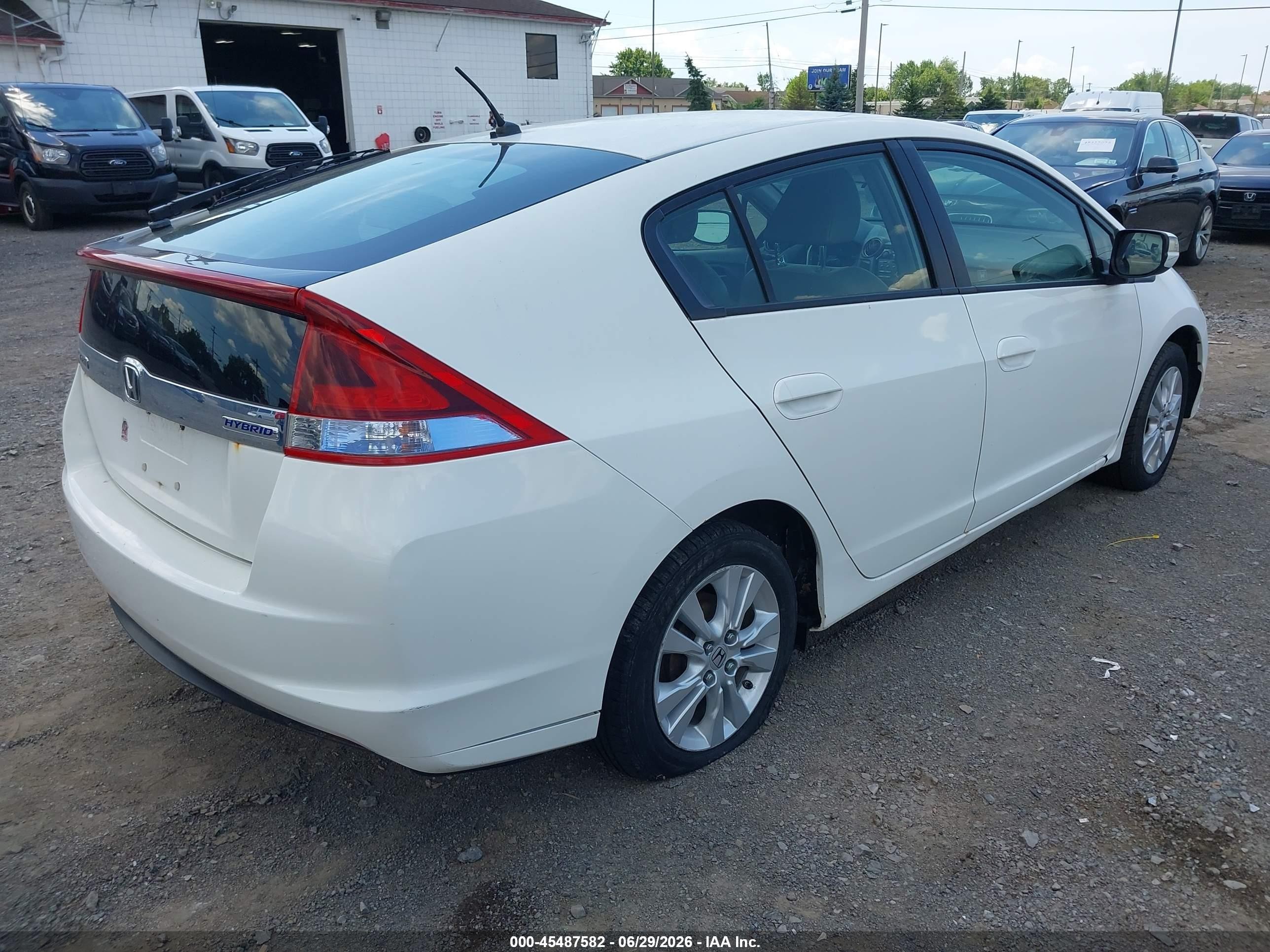 2012 Honda Insight Ex White vin: JHMZE2H74CS000838