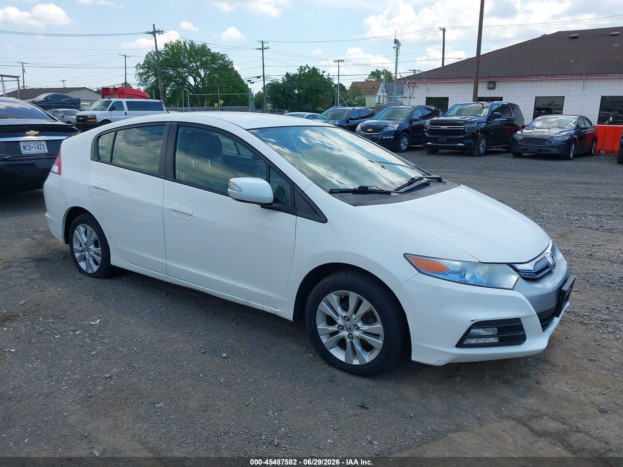 2012 Honda Insight Ex White vin: JHMZE2H74CS000838