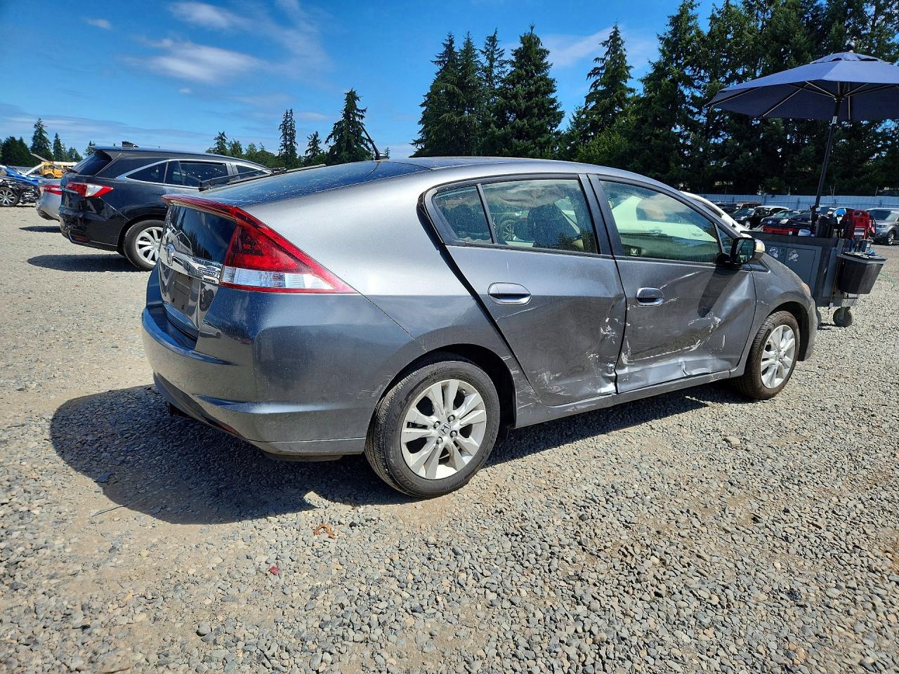 2013 Honda Insight Ex Gray vin: JHMZE2H74DS001831