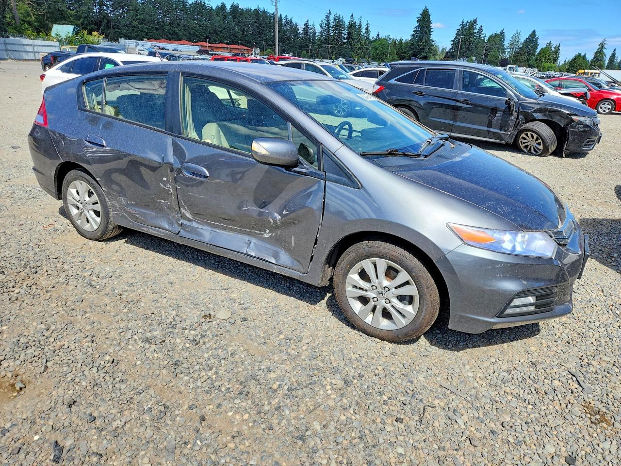 2013 Honda Insight Ex Gray vin: JHMZE2H74DS001831