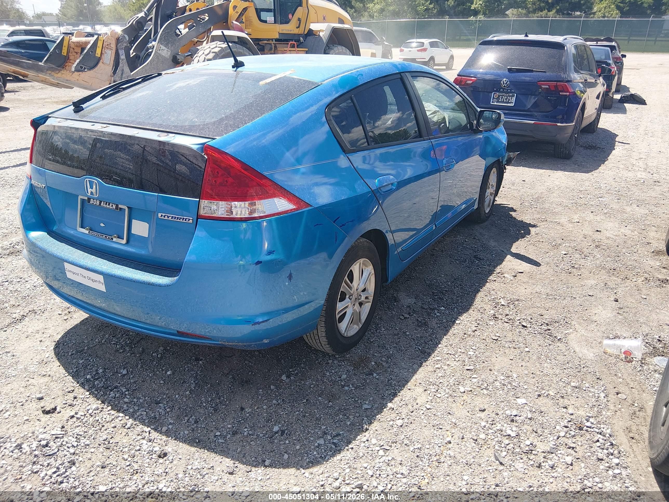 2010 Honda Insight Ex Blue vin: JHMZE2H75AS000327