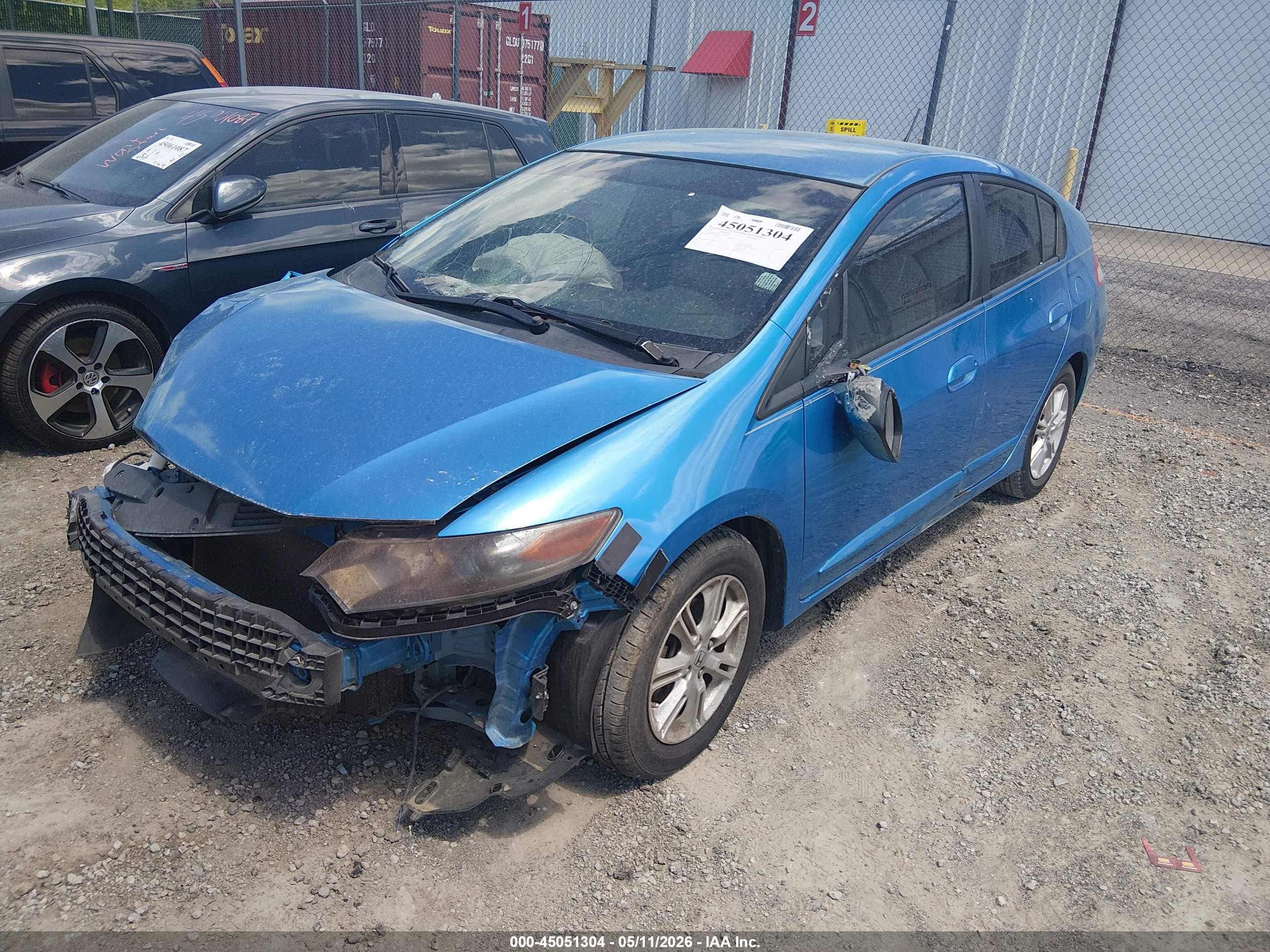 2010 Honda Insight Ex Blue vin: JHMZE2H75AS000327