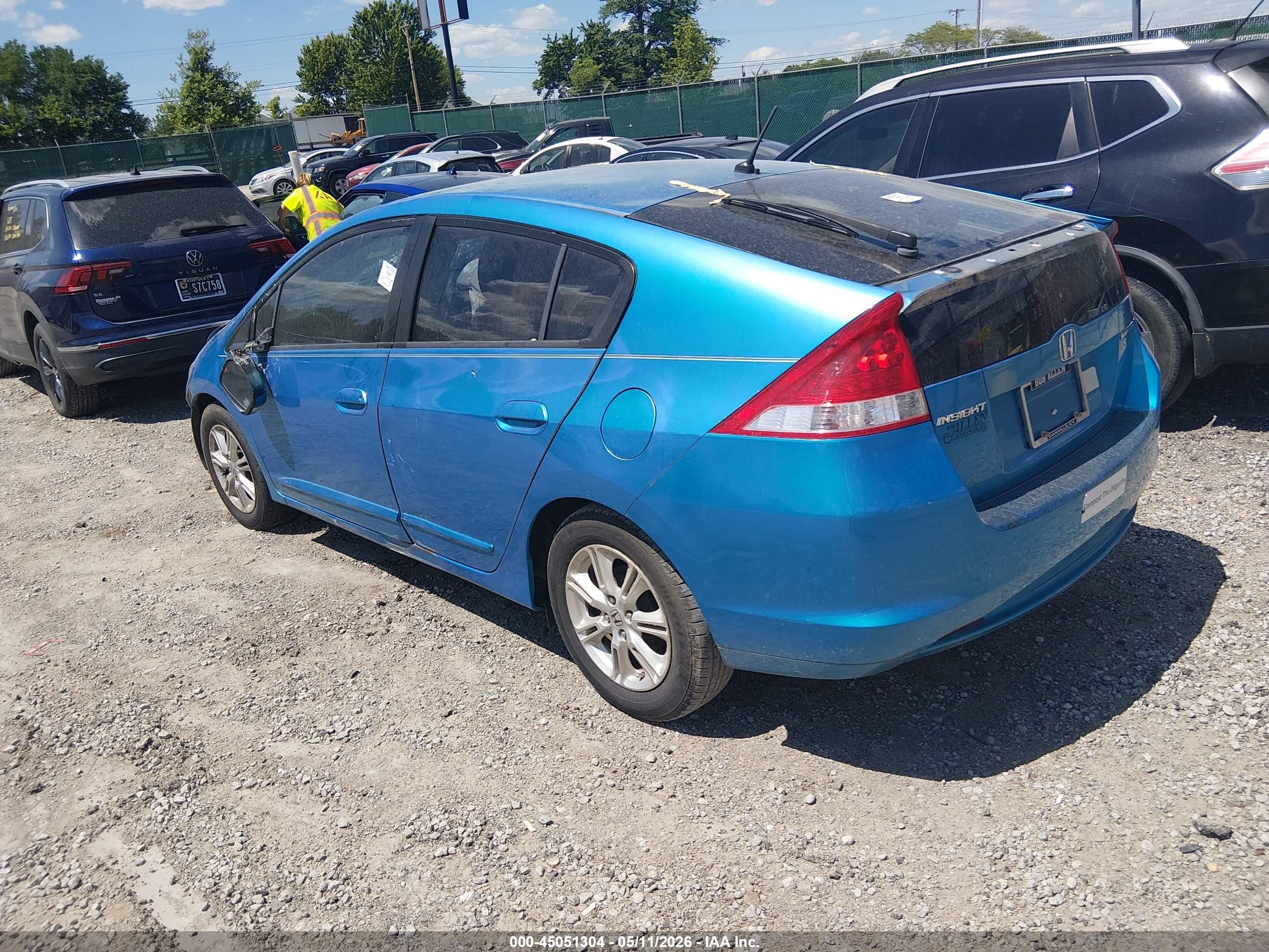 2010 Honda Insight Ex Blue vin: JHMZE2H75AS000327