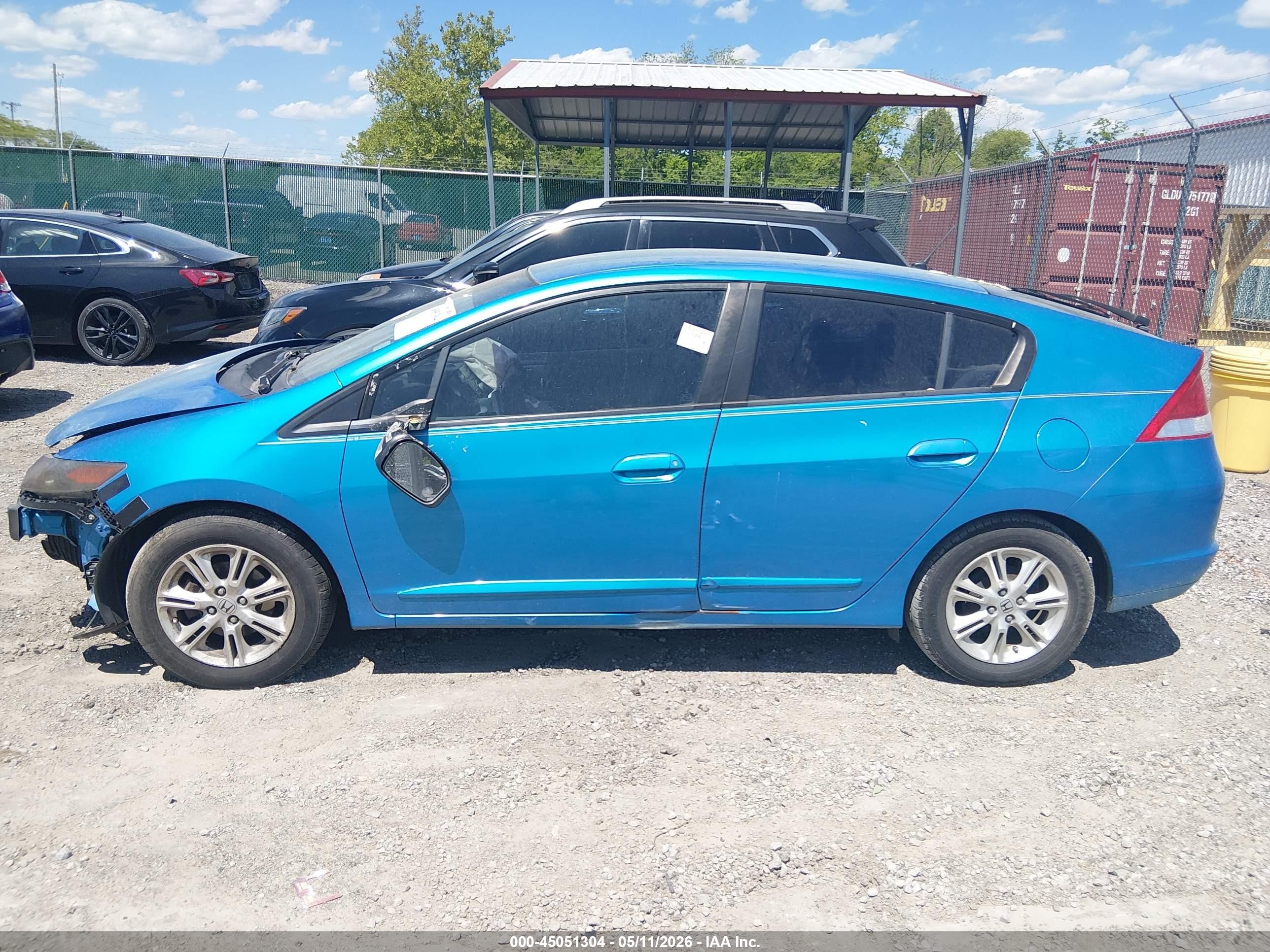 2010 Honda Insight Ex Blue vin: JHMZE2H75AS000327