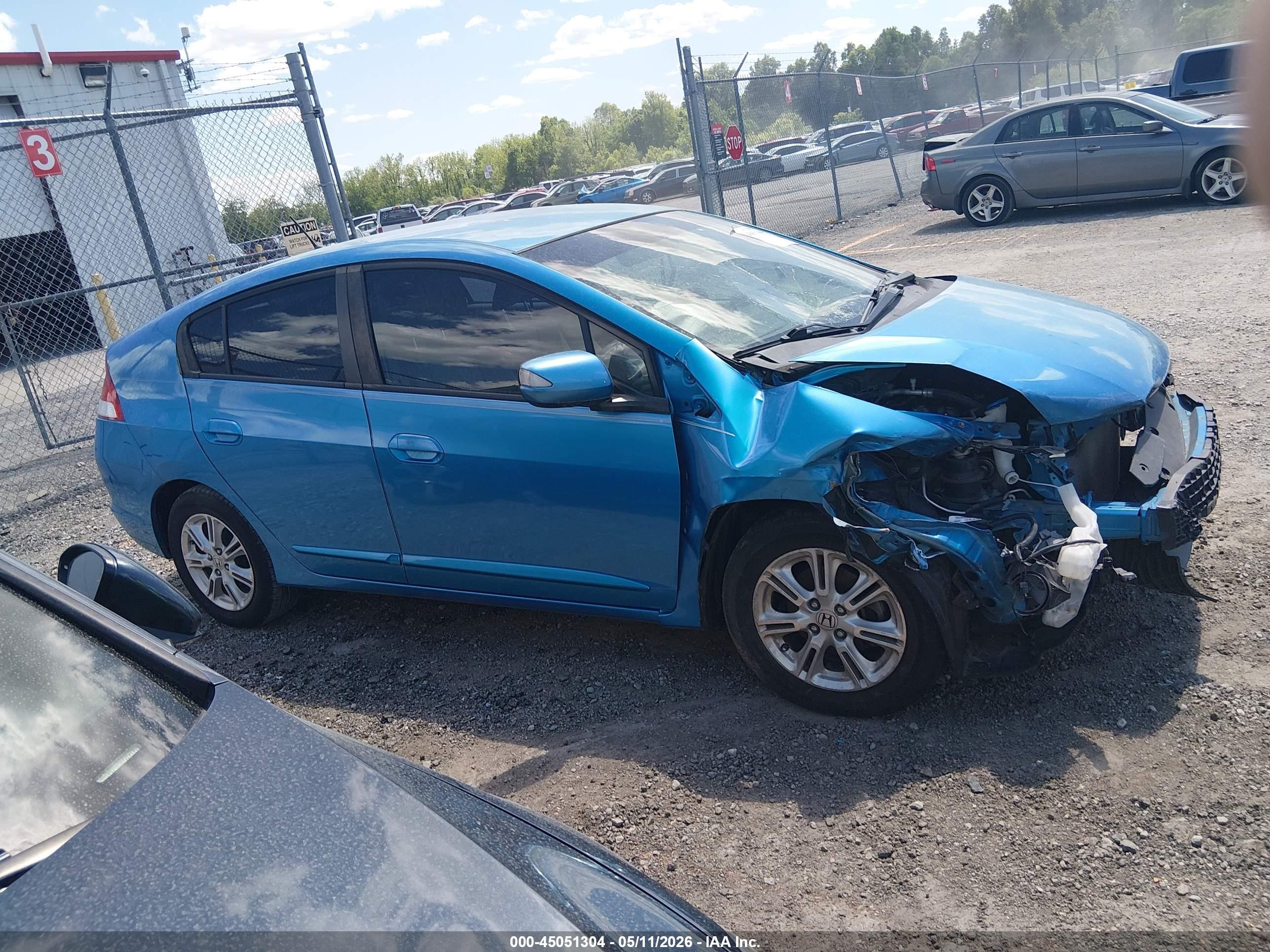 2010 Honda Insight Ex Blue vin: JHMZE2H75AS000327